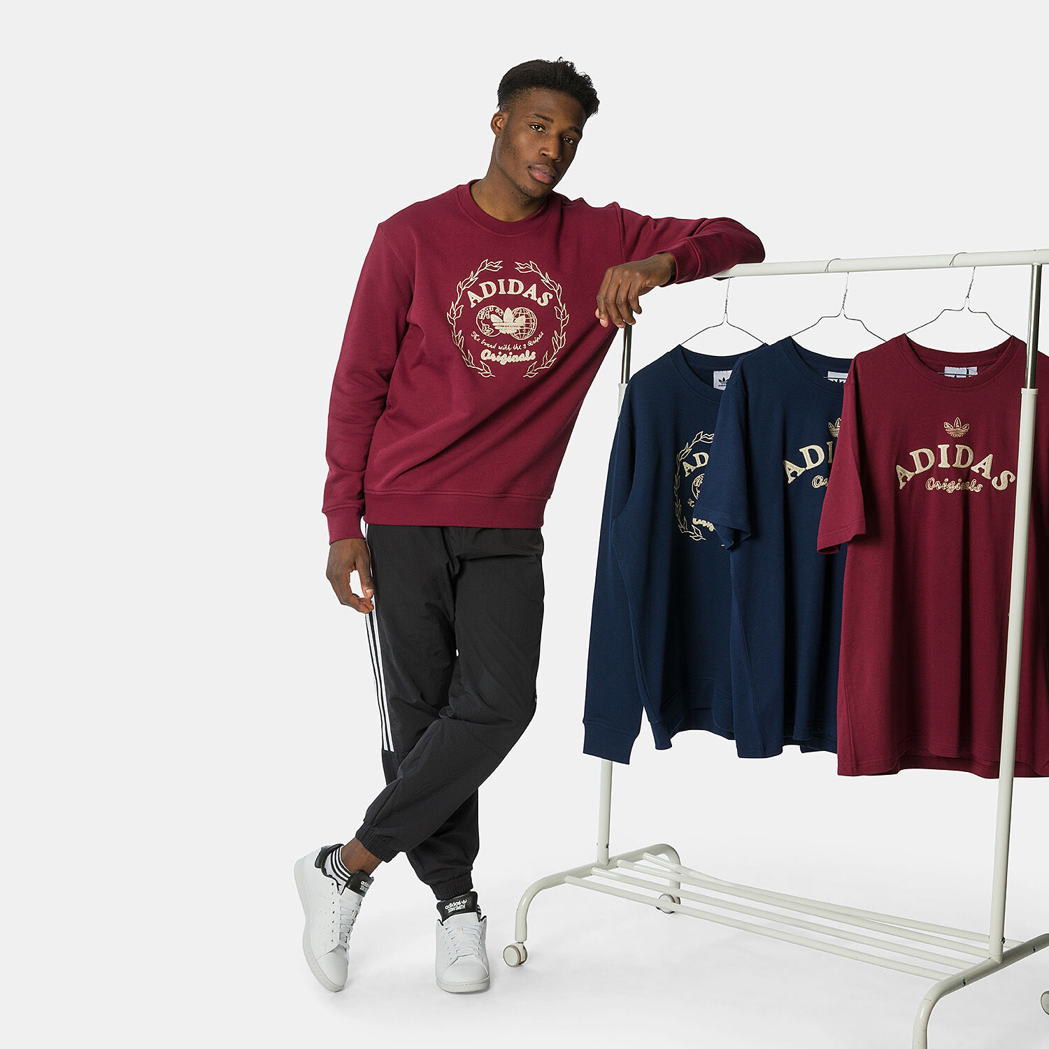 Felpa adidas rosso bordeaux top