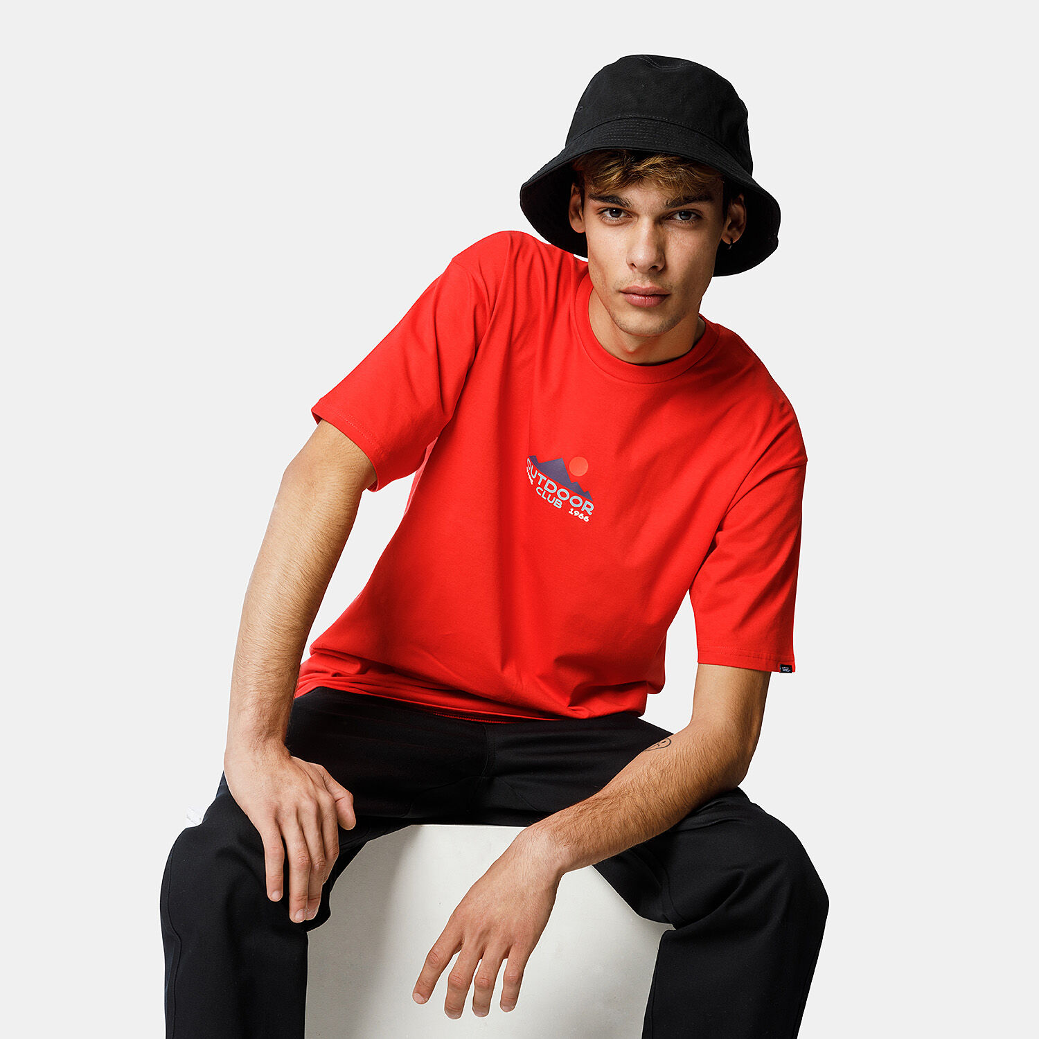 Magliette vans on sale uomo rosso