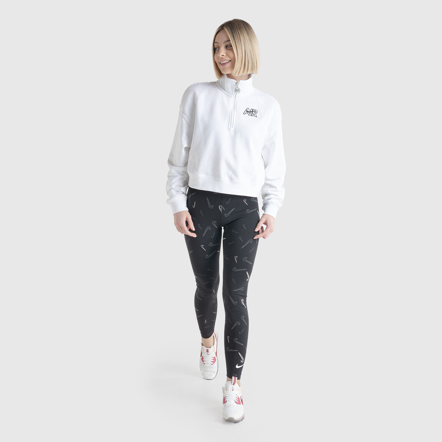 Felpa bianca nike shop donna