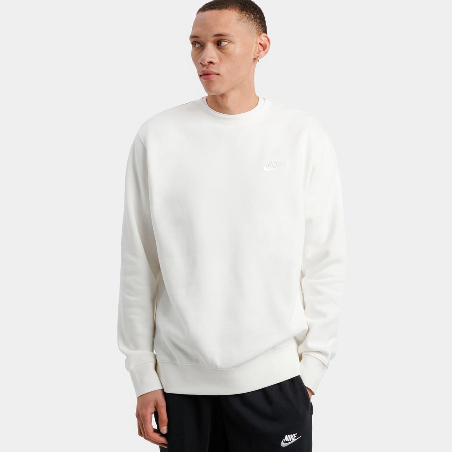 Felpa bianca nike uomo deals