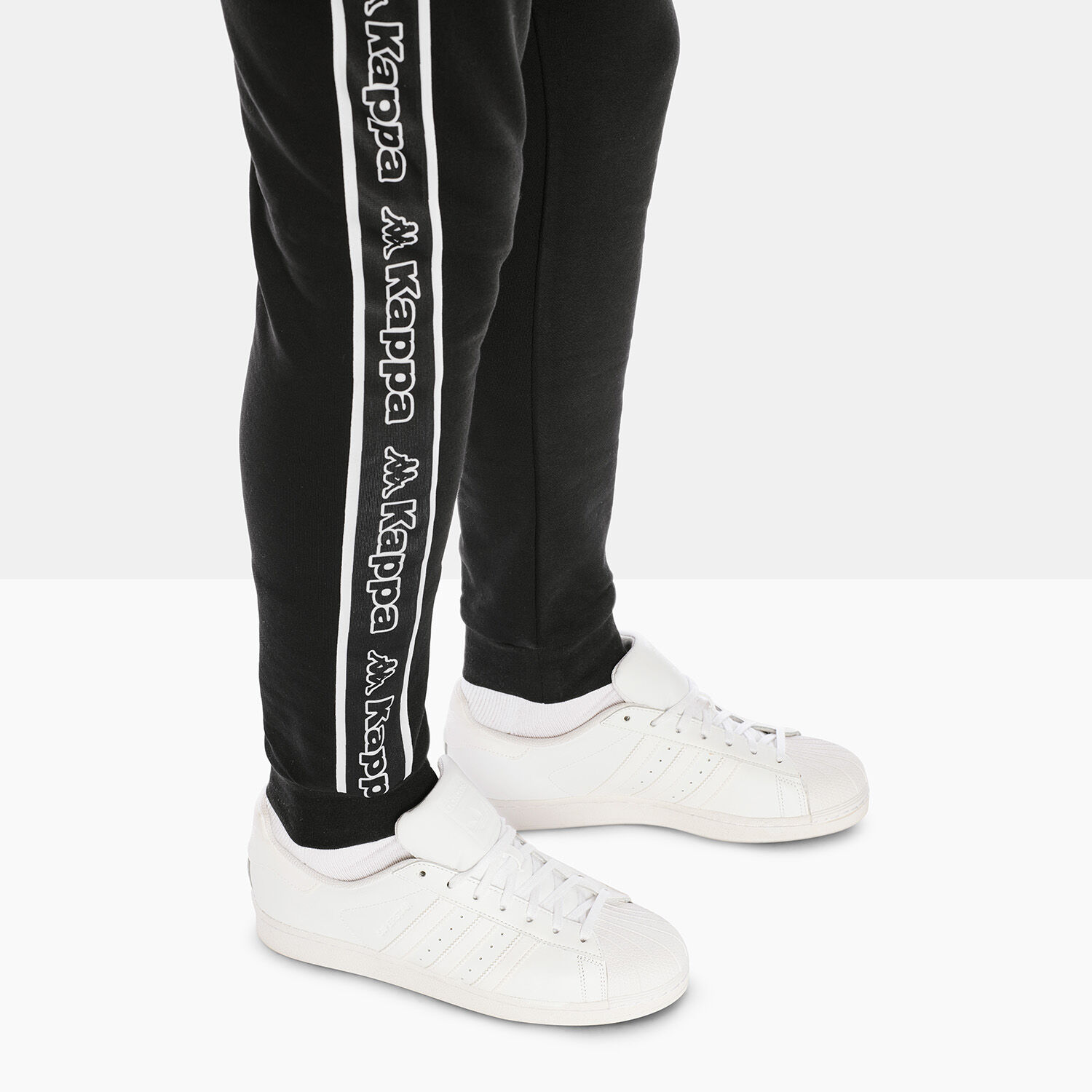 Pantaloni kappa sale neri e bianchi