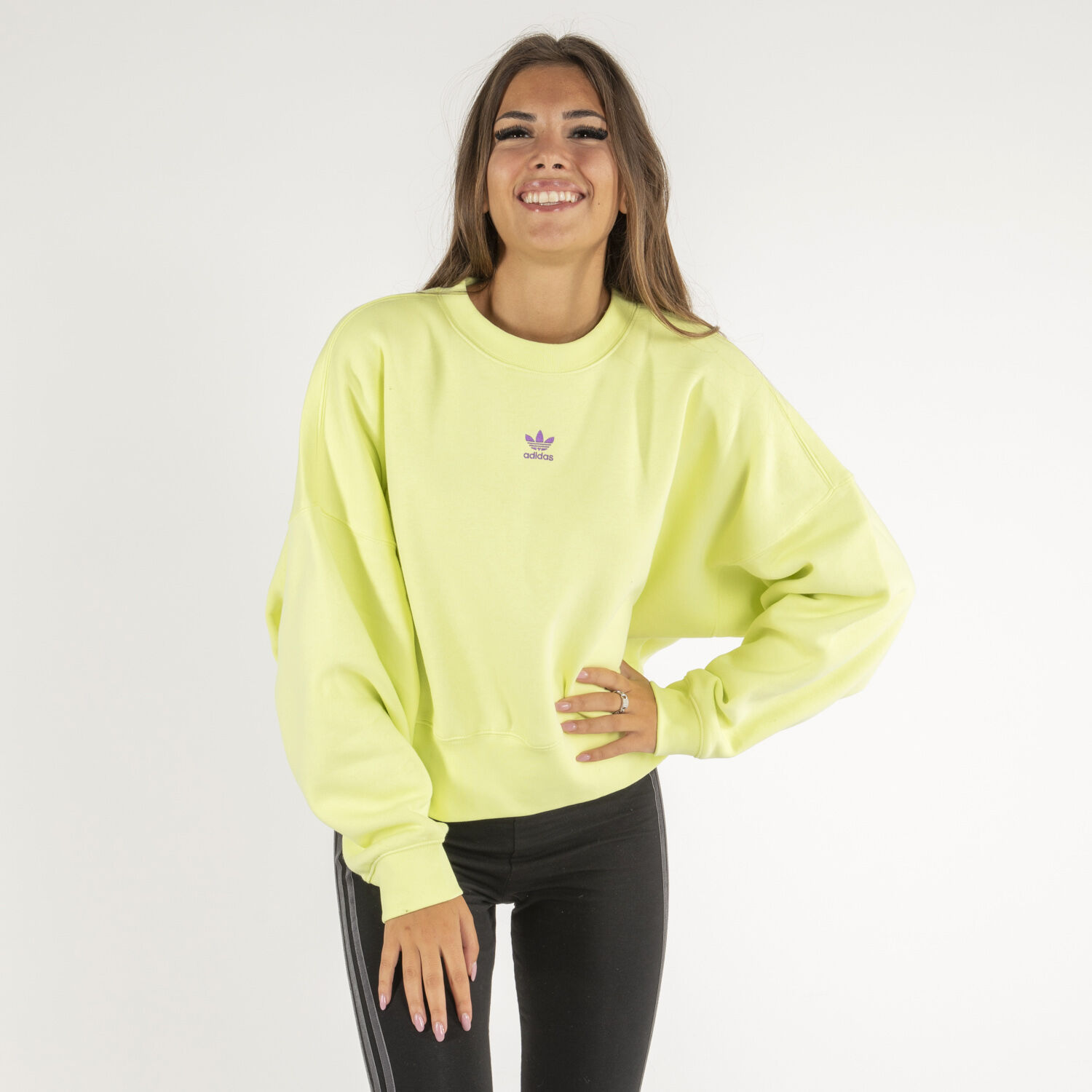 FELPA ADIDAS SWEATSHIRT gialla AW LAB
