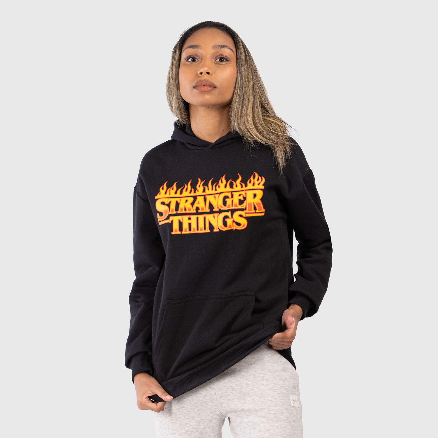 Felpa Stranger Things nera e arancione AW LAB