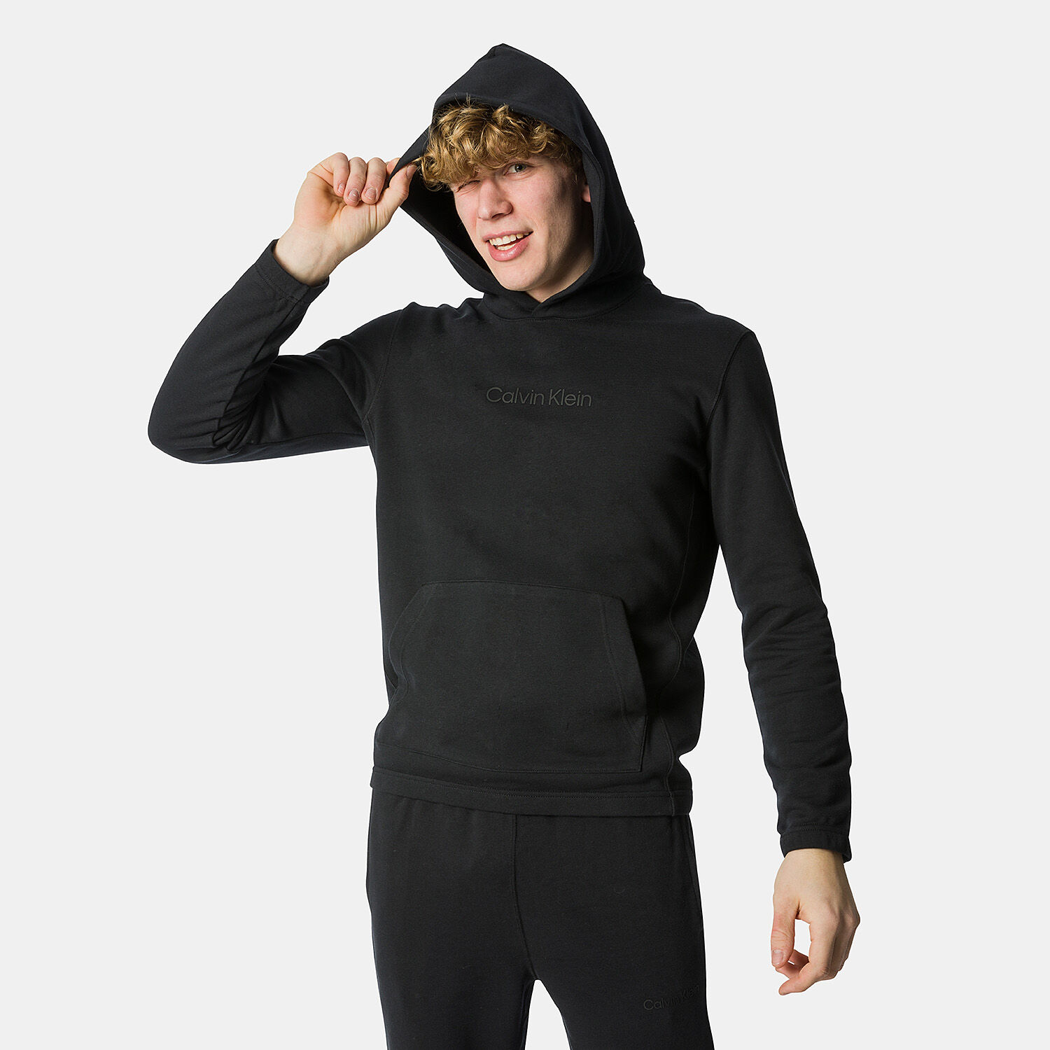 Felpa calvin discount klein cappuccio