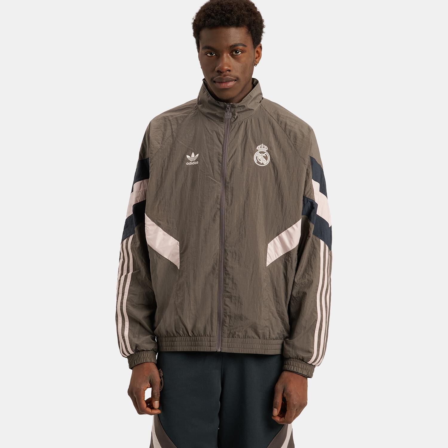 Felpa con zip adidas top