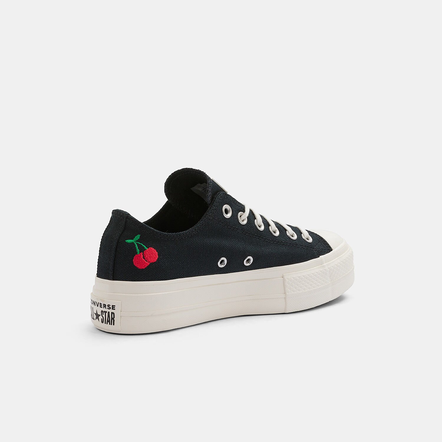 Converse Chuck Taylor All Star Lift Platform Cherry Black nere bianche e rosse AW LAB