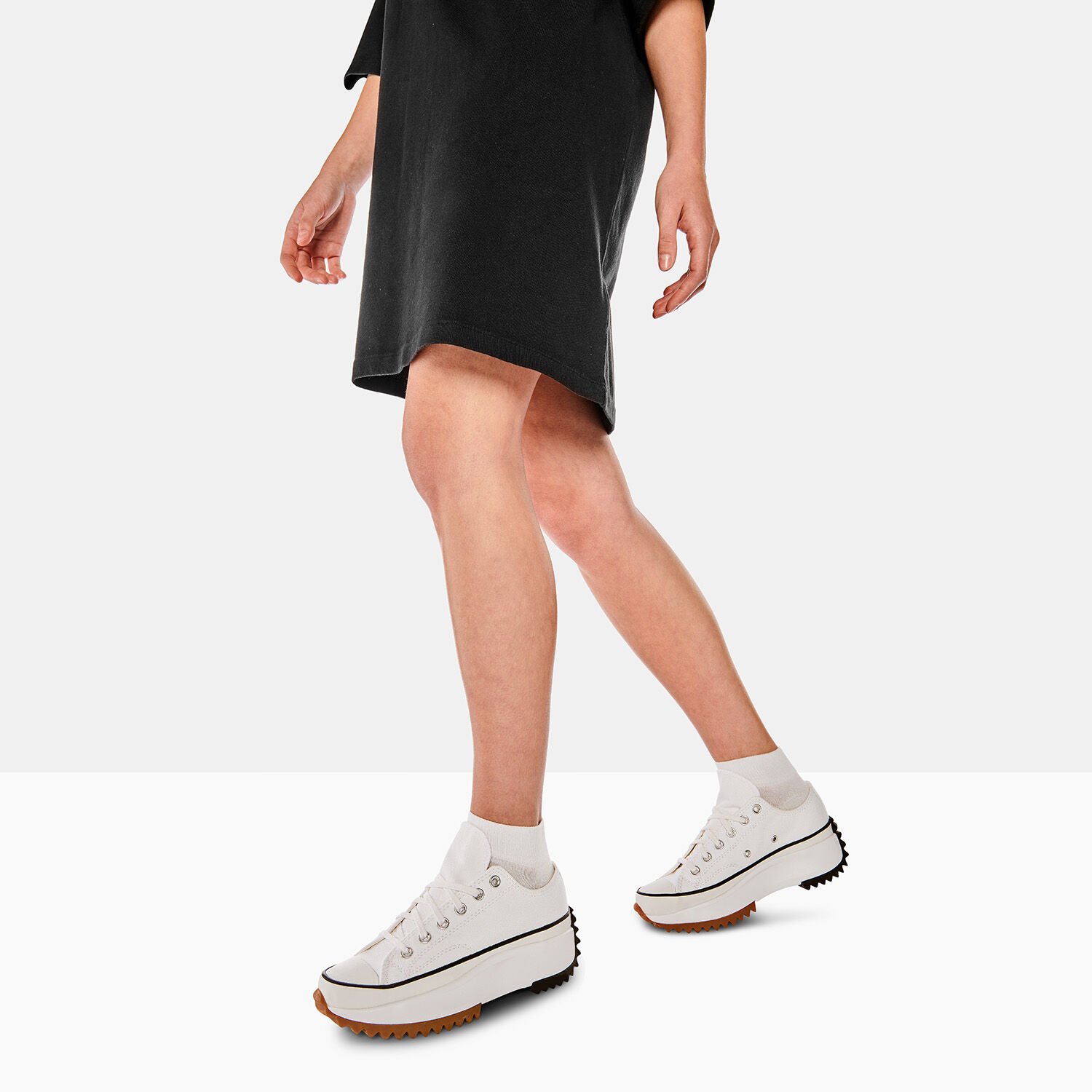 Converse Run Star Hike bianche e nere AW LAB