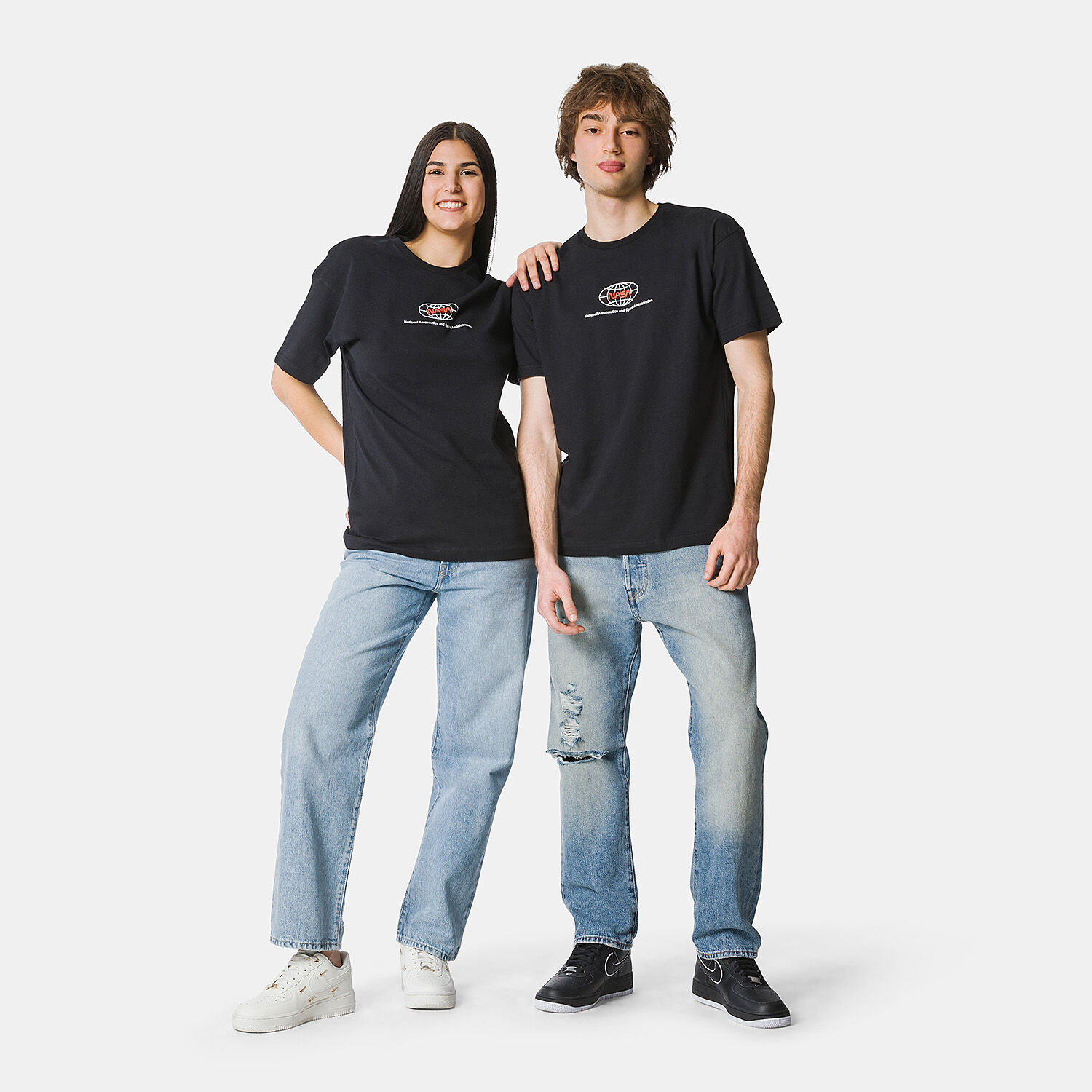 T shirt Speedy Tee Nasa nera rossa e bianca AW LAB