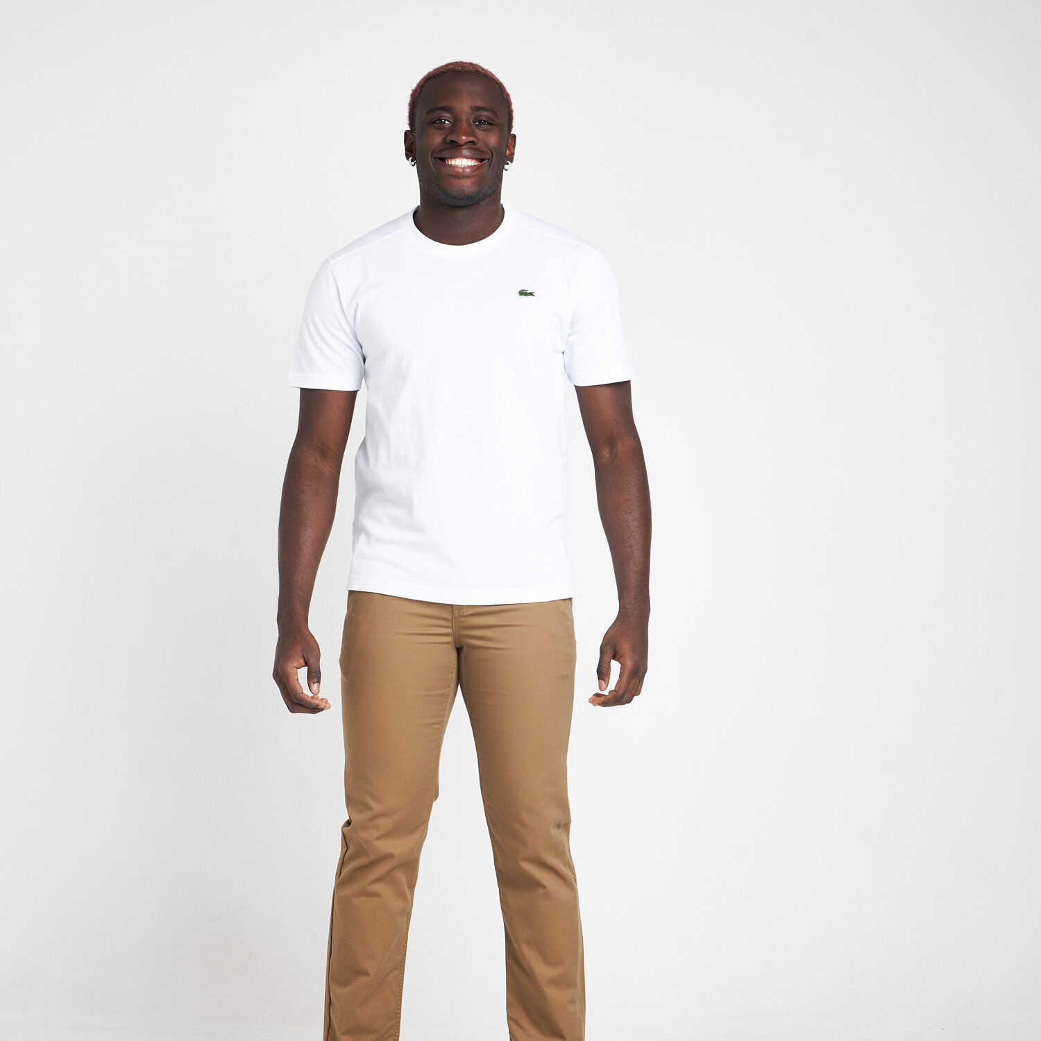 T shirt bianca clearance lacoste