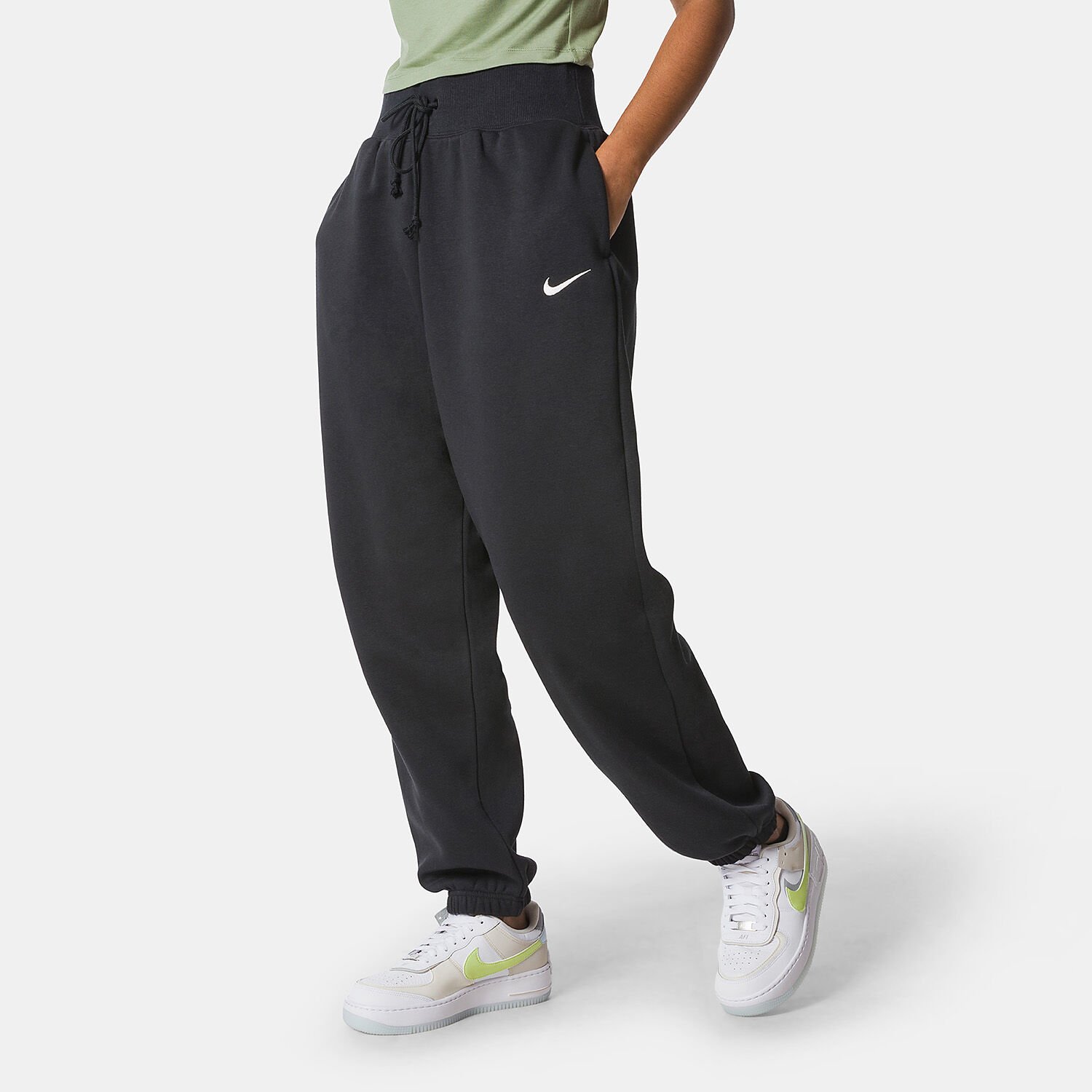 Pantaloni Nike Sportswear Phoenix Fleece neri AW LAB