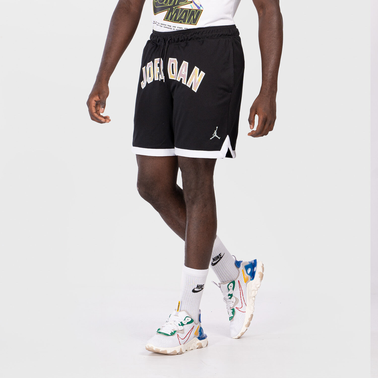 Short Jordan Sport DNA neri bianchi e gialli AW LAB