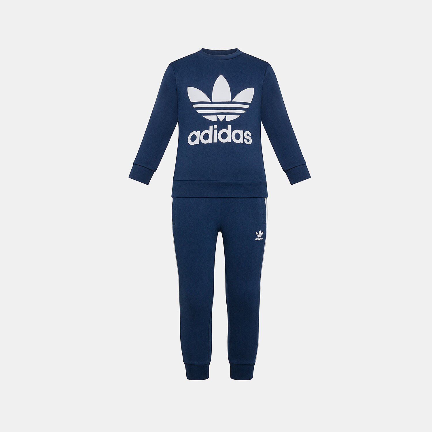 Tuta adidas adicolor Crew Junior blu e bianca AW LAB