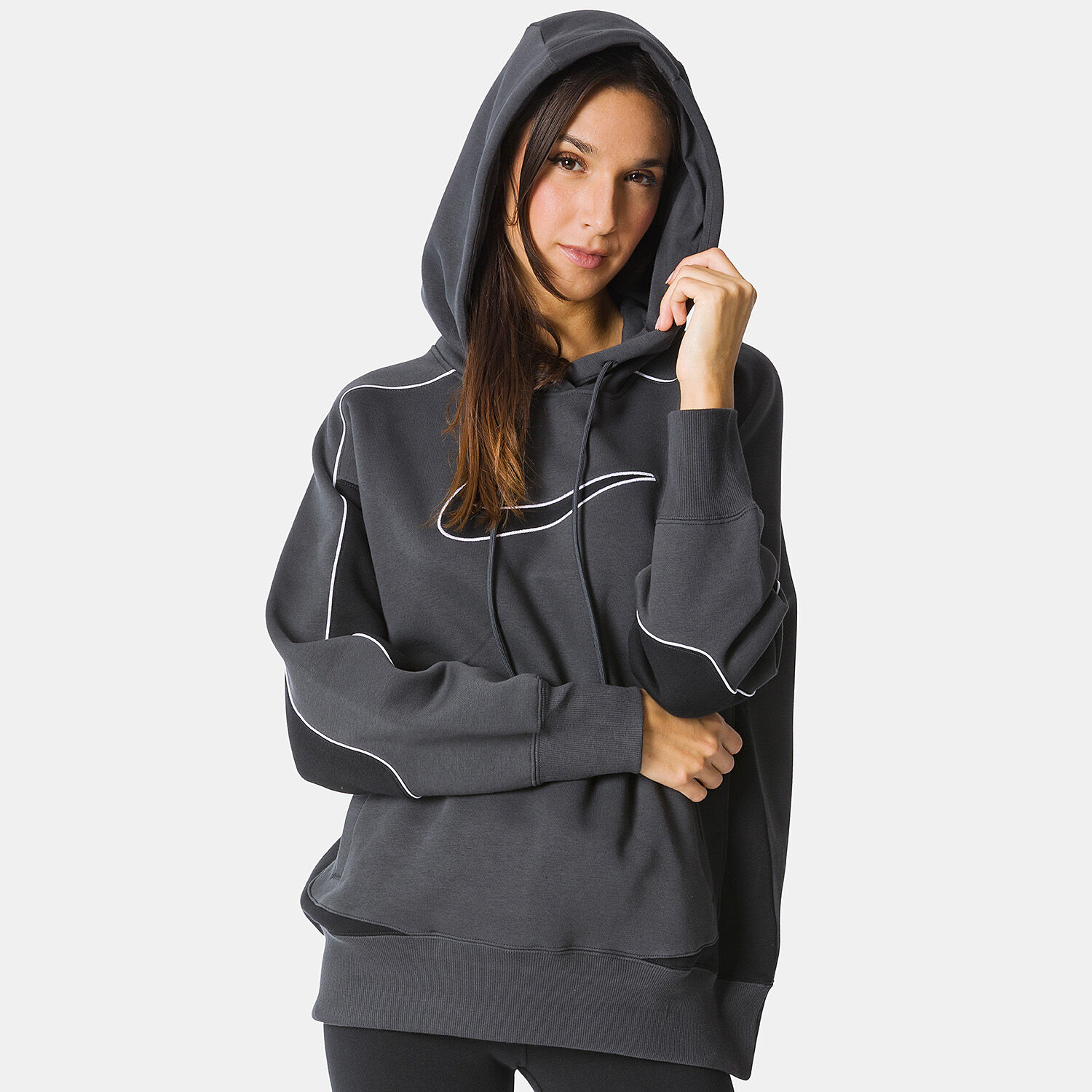 Felpa nike grigia e bianca sale