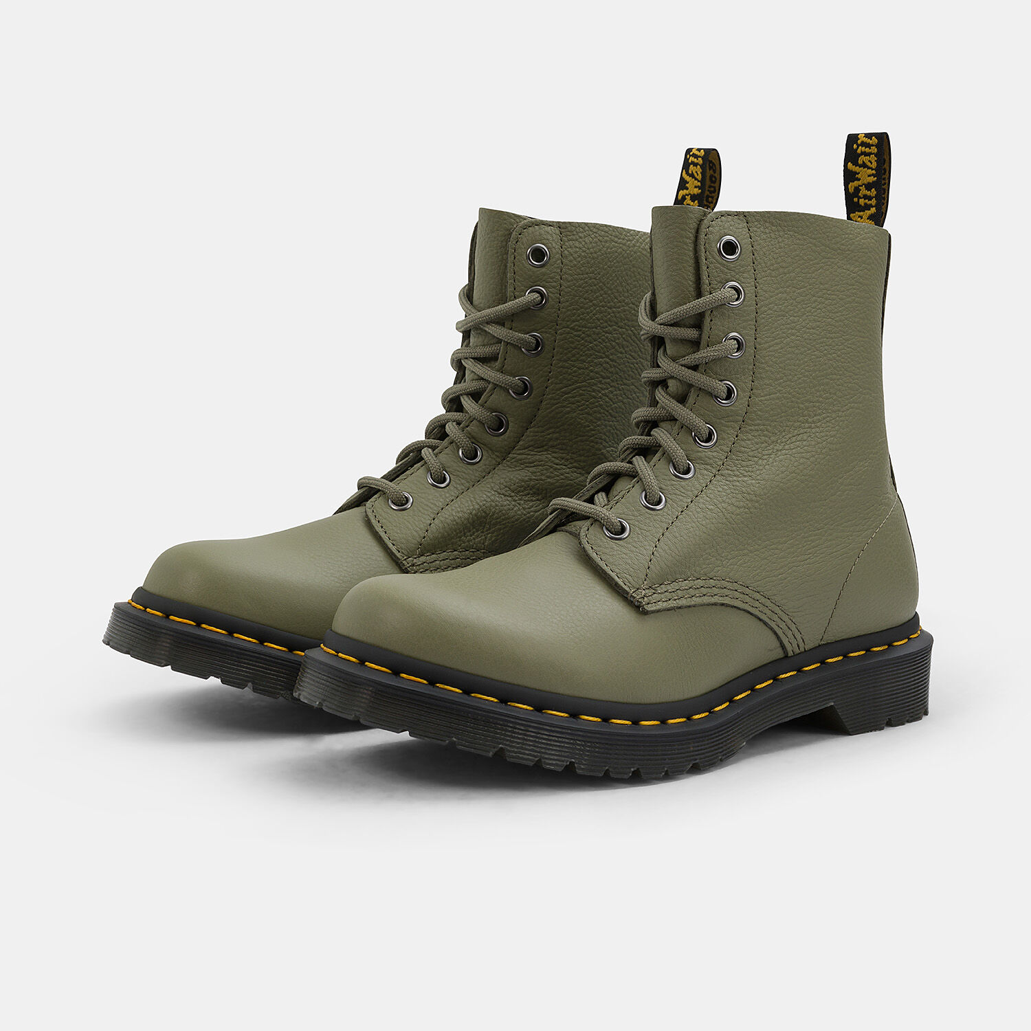 Dr. Martens 1460 Pascal verdi nere e gialle AW LAB