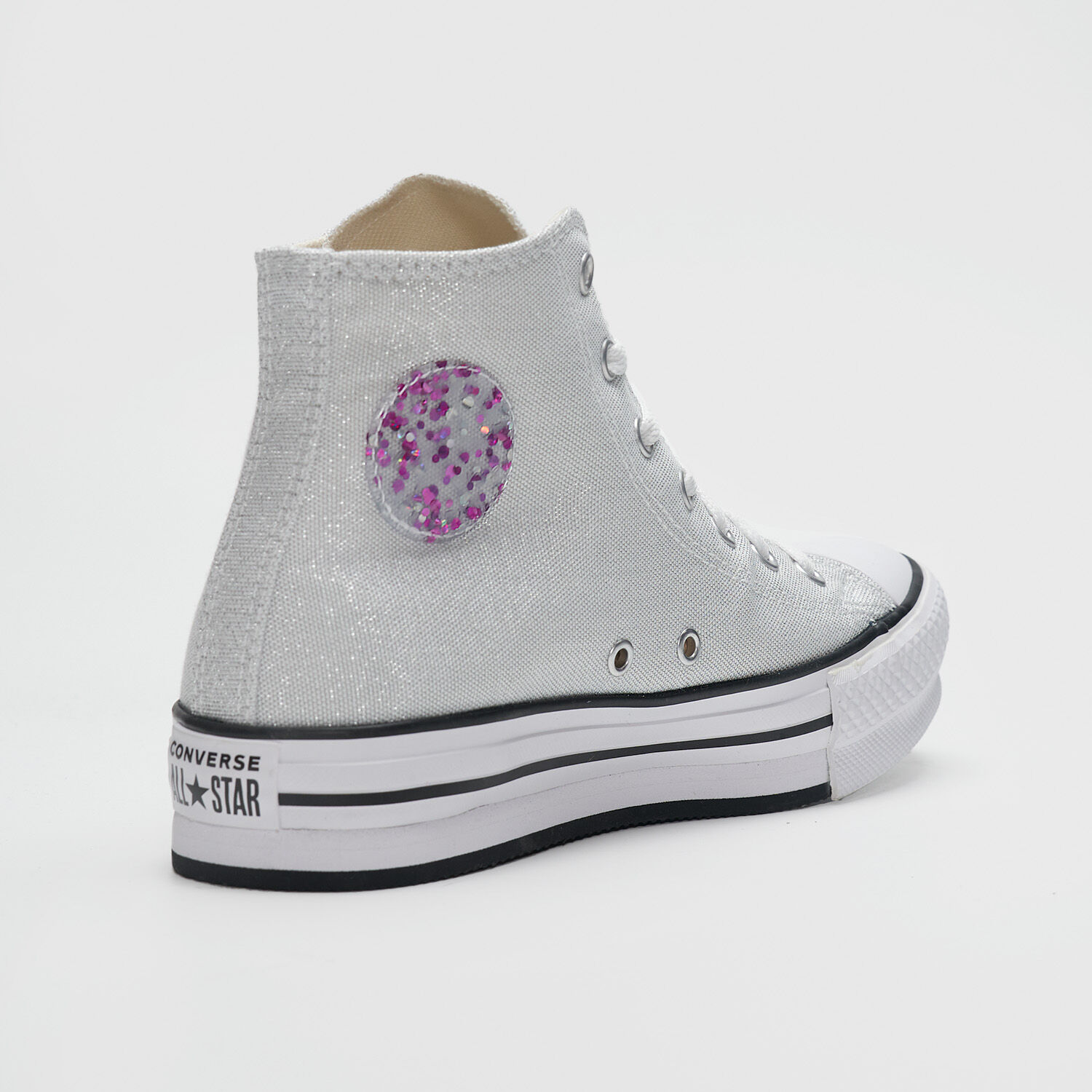 All star bianche brillantini sales