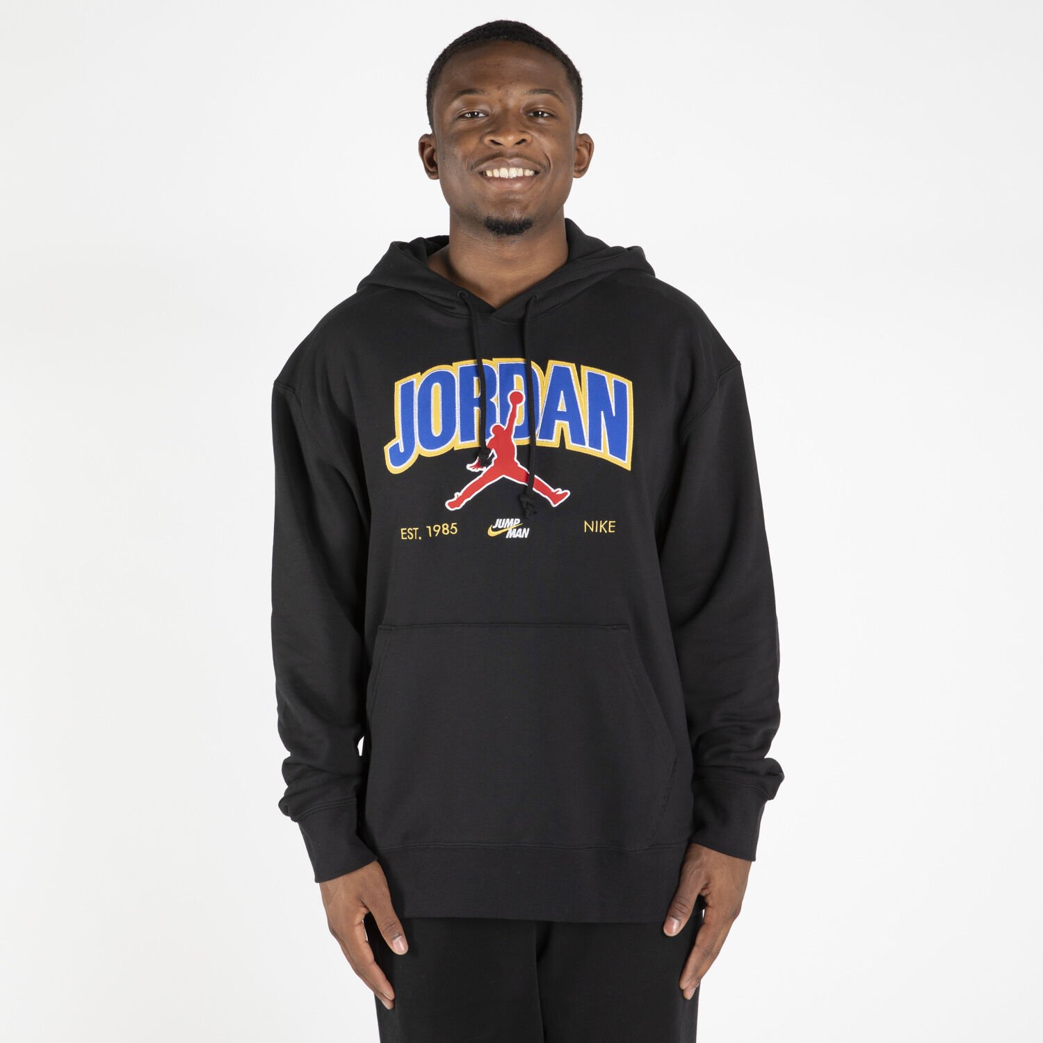 FELPA CON CAPPUCCIO JORDAN nera AW LAB