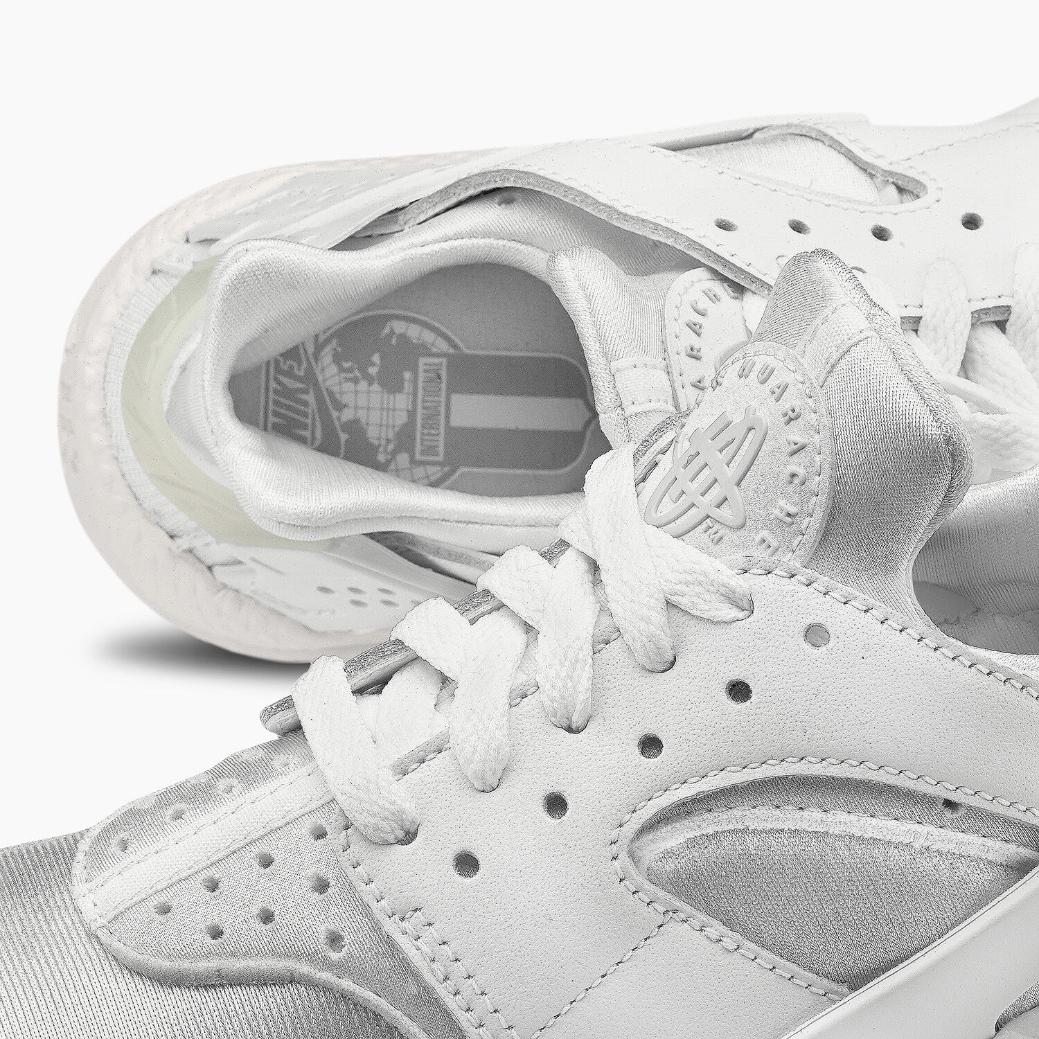 Huarache bianche e argento sales