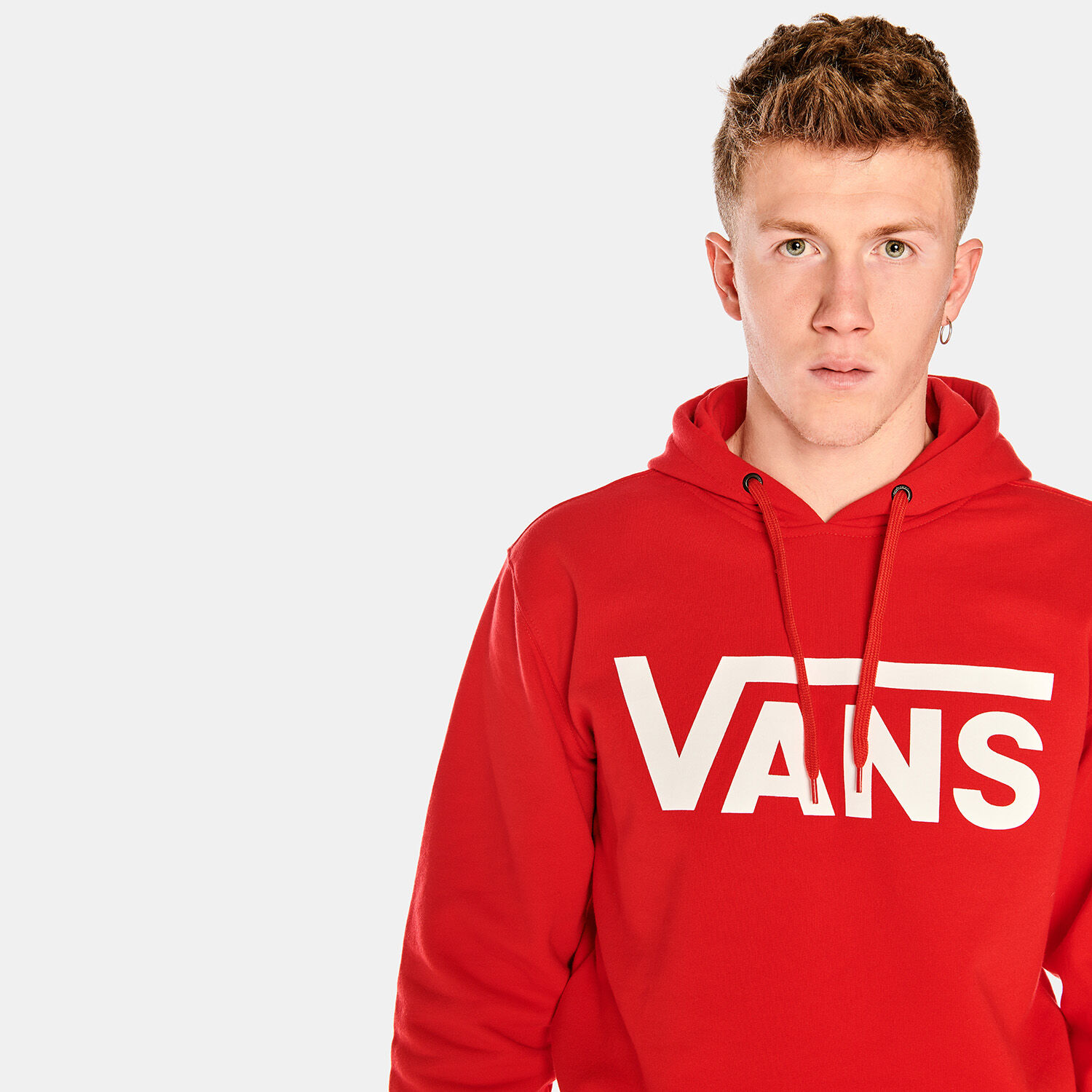 Felpa vans rossa strisce bianche shop