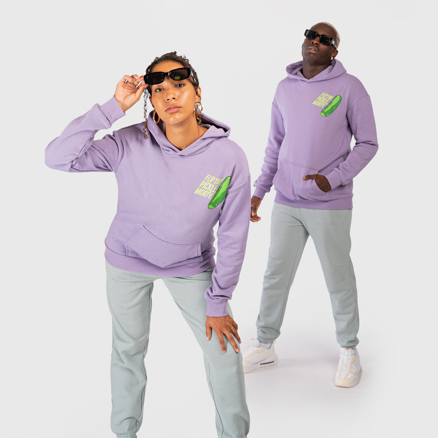 Felpa Rick Morty viola e multicolor AW LAB