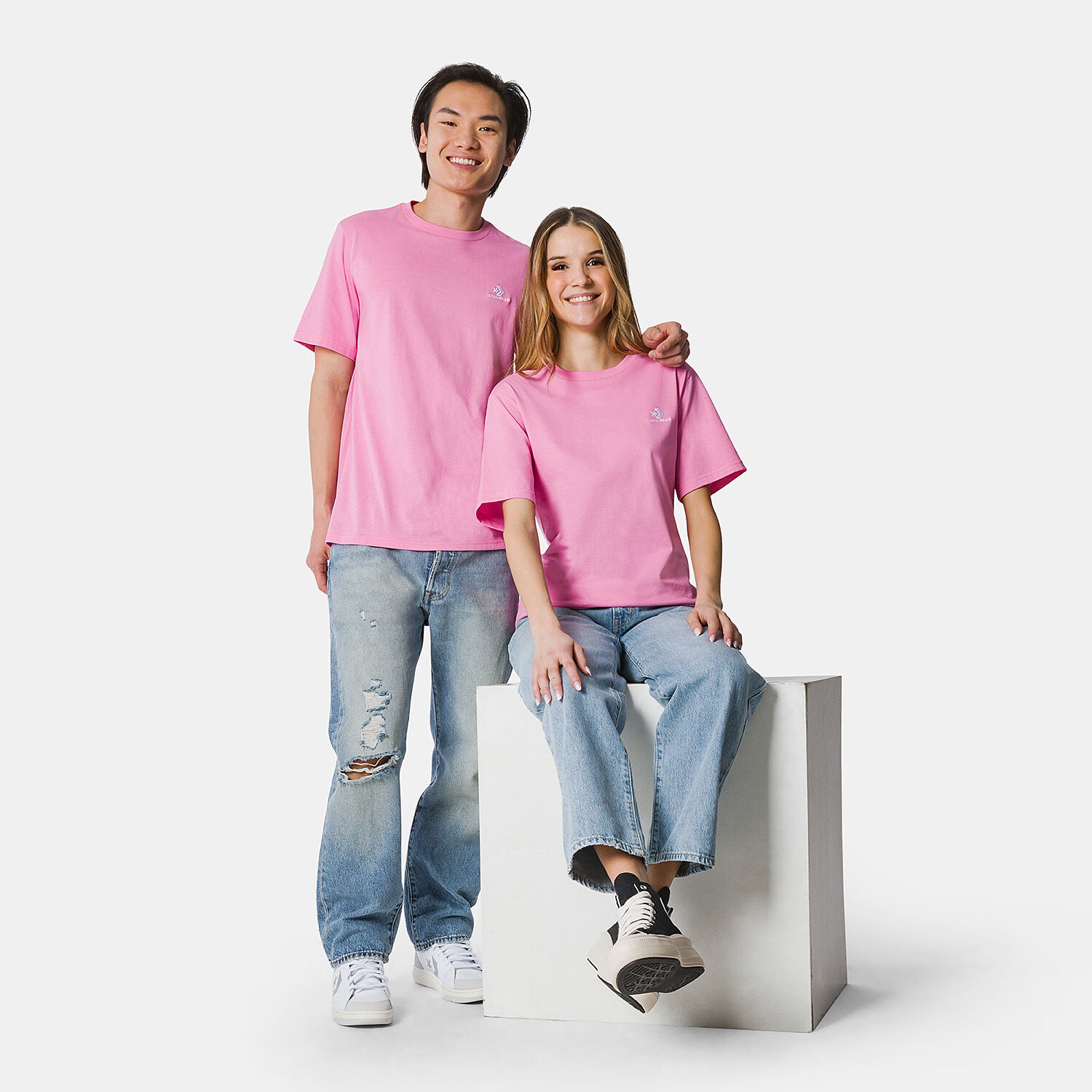 Magliette converse uomo 2025 rosa