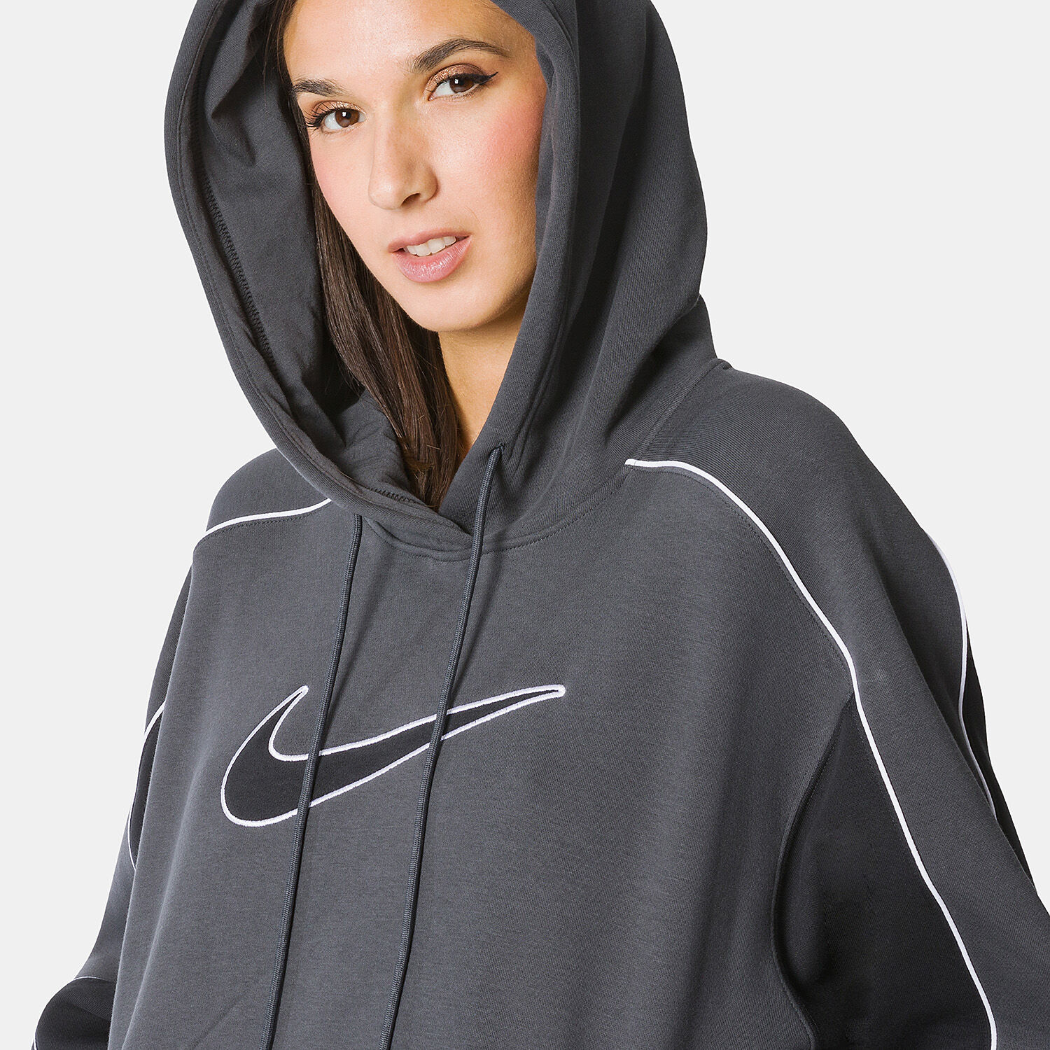 Felpa Nike Sportswear grigia e bianca AW LAB