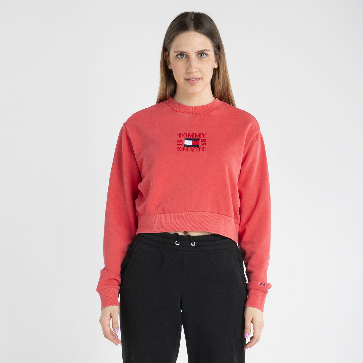 Tommy jeans 90s clearance capsule contrast crop hoodie