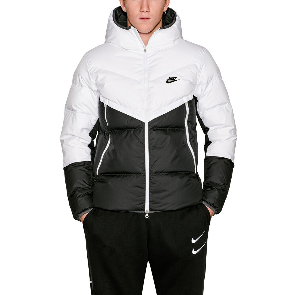 Giacca Nike Sportswear Down Fill Windrunner bianca e nera AW LAB