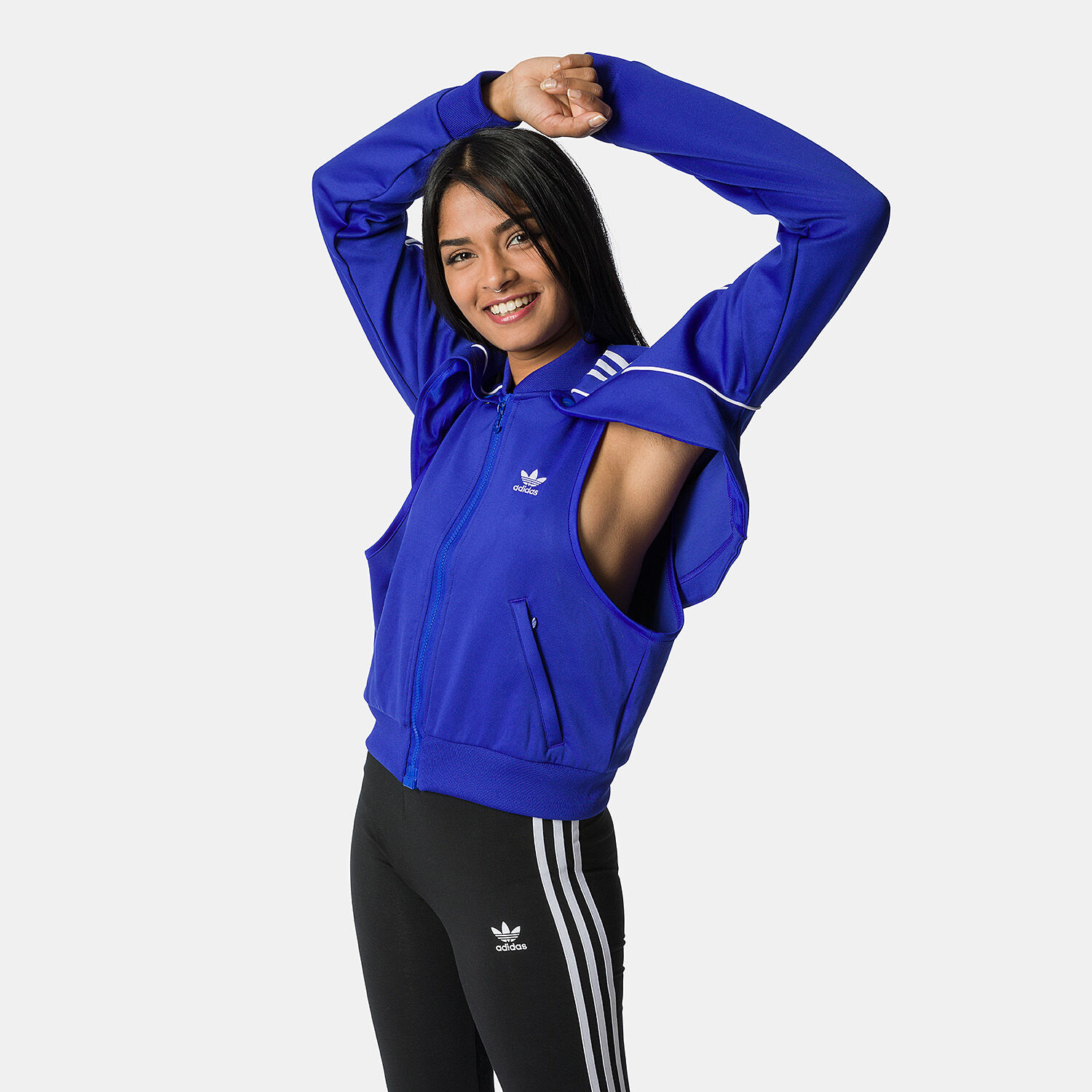 Felpa con sale zip adidas