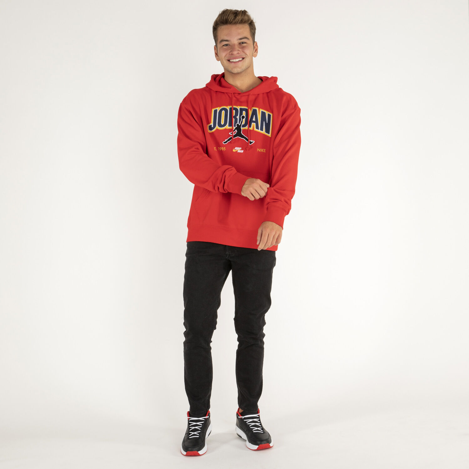 Felpa air jordan rossa new arrivals
