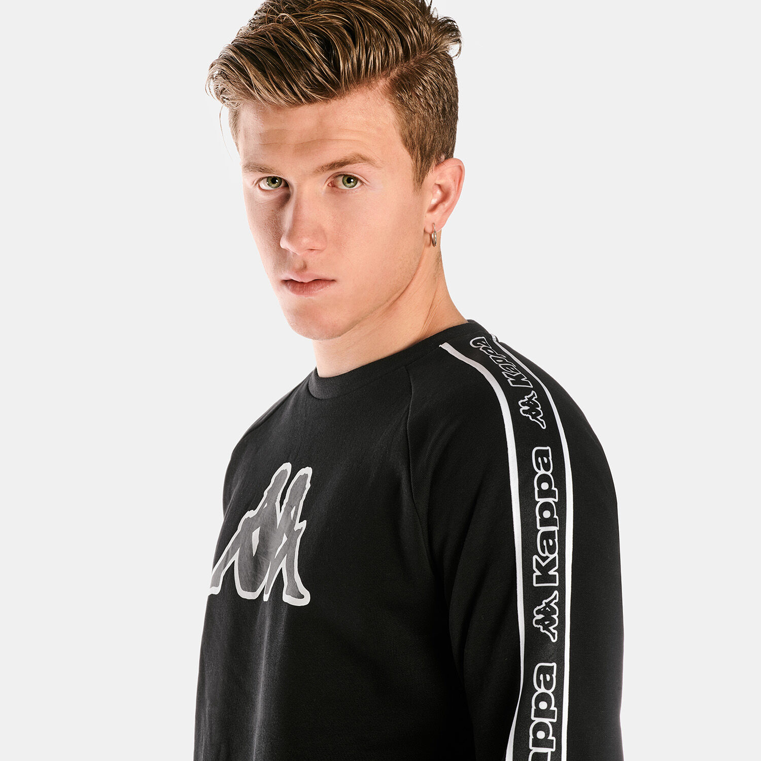 Felpa kappa strisce sales