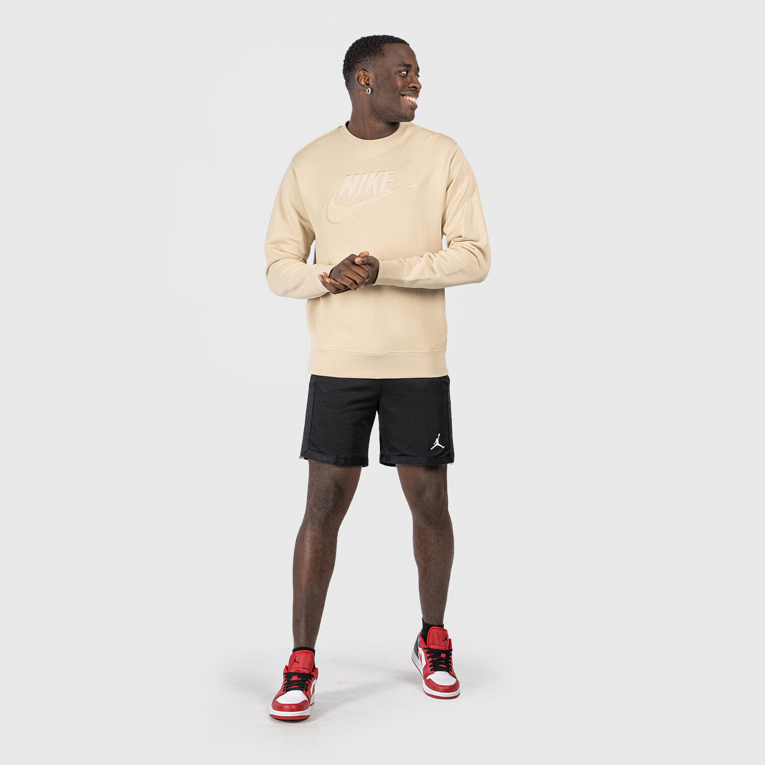 Felpa Nike Club Fleece beige AW LAB