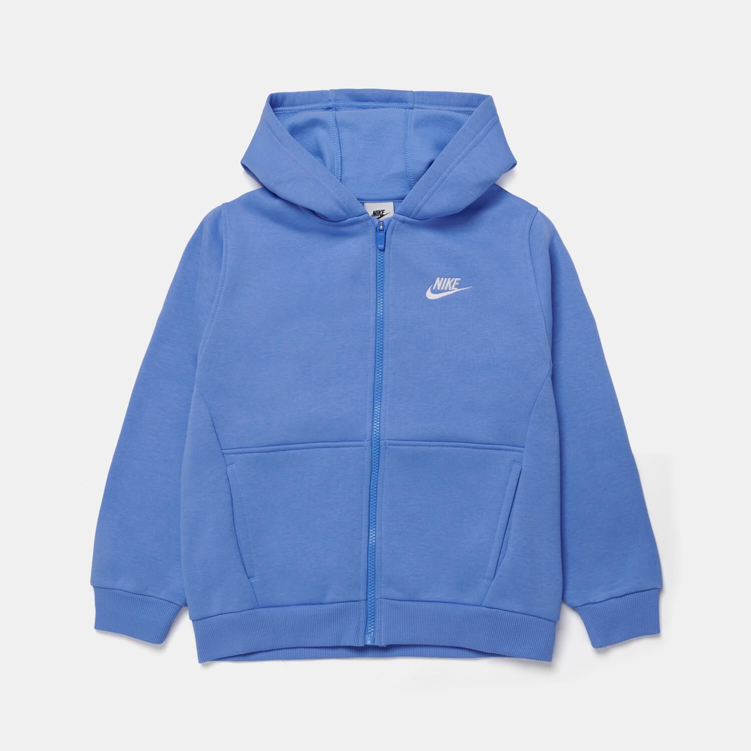 Felpa con zip Nike Sportswear Club Fleece ragazzi celeste AW LAB