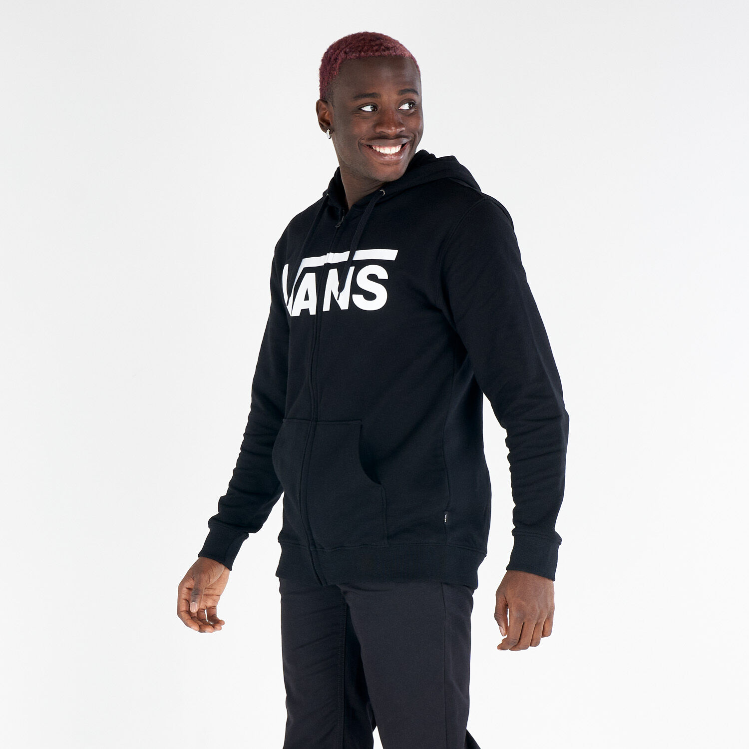 Felpa vans zip nera sales