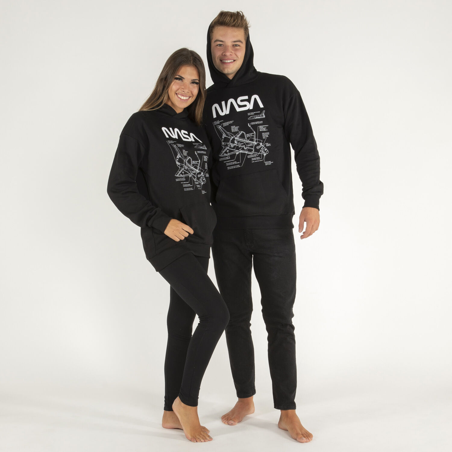 Felpa nasa bianca top