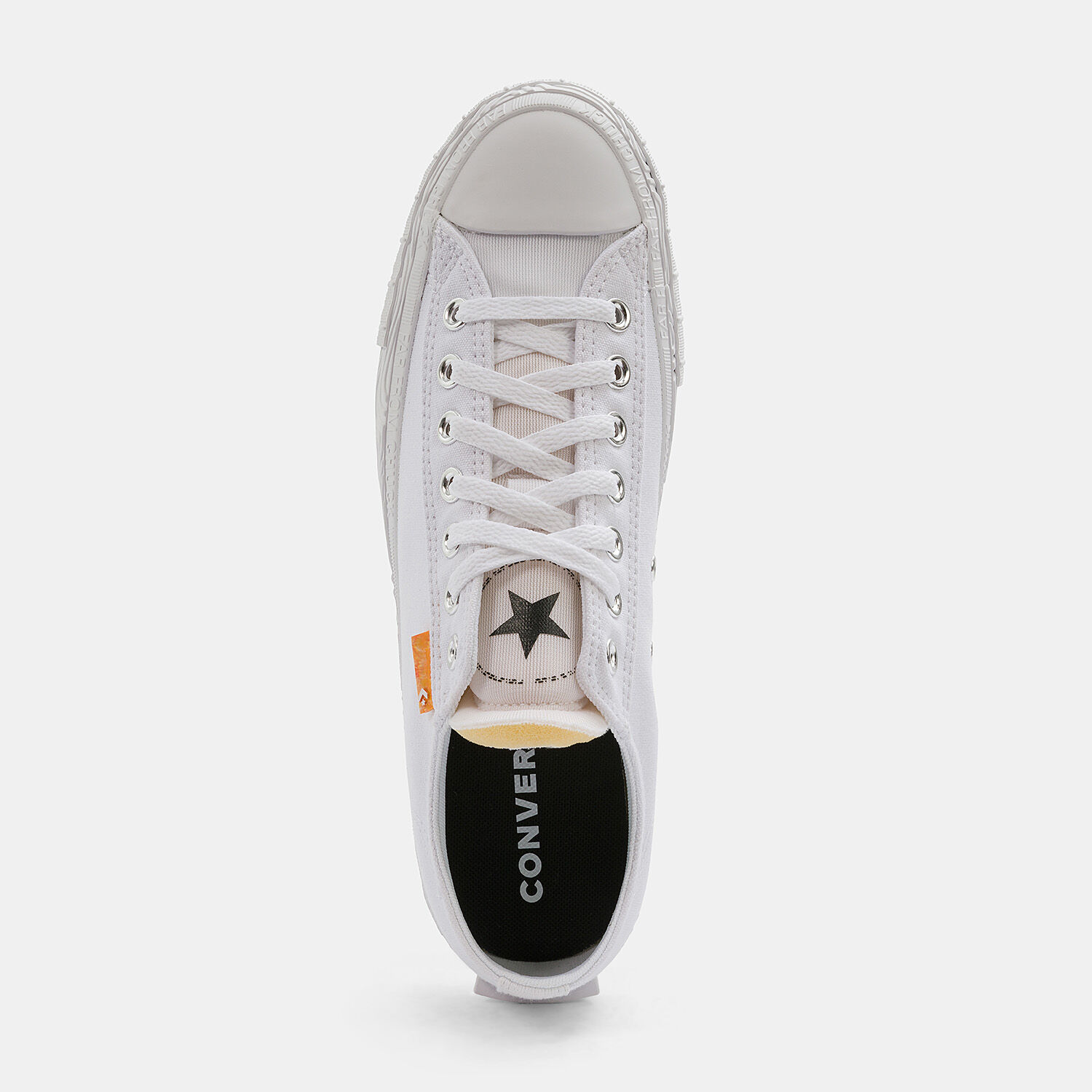 Converse Chuck Taylor All Star bianche arancioni e nere AW LAB