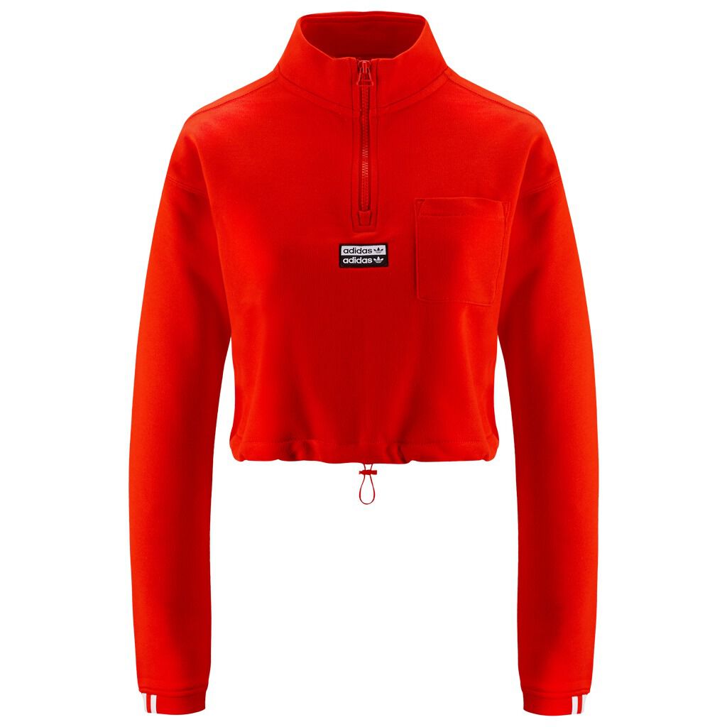 Felpa adidas Cropped rossa AW LAB