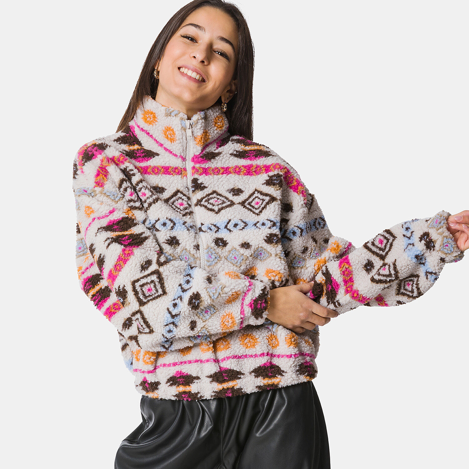 Felpa con zip Only Onljanne multicolor AW LAB