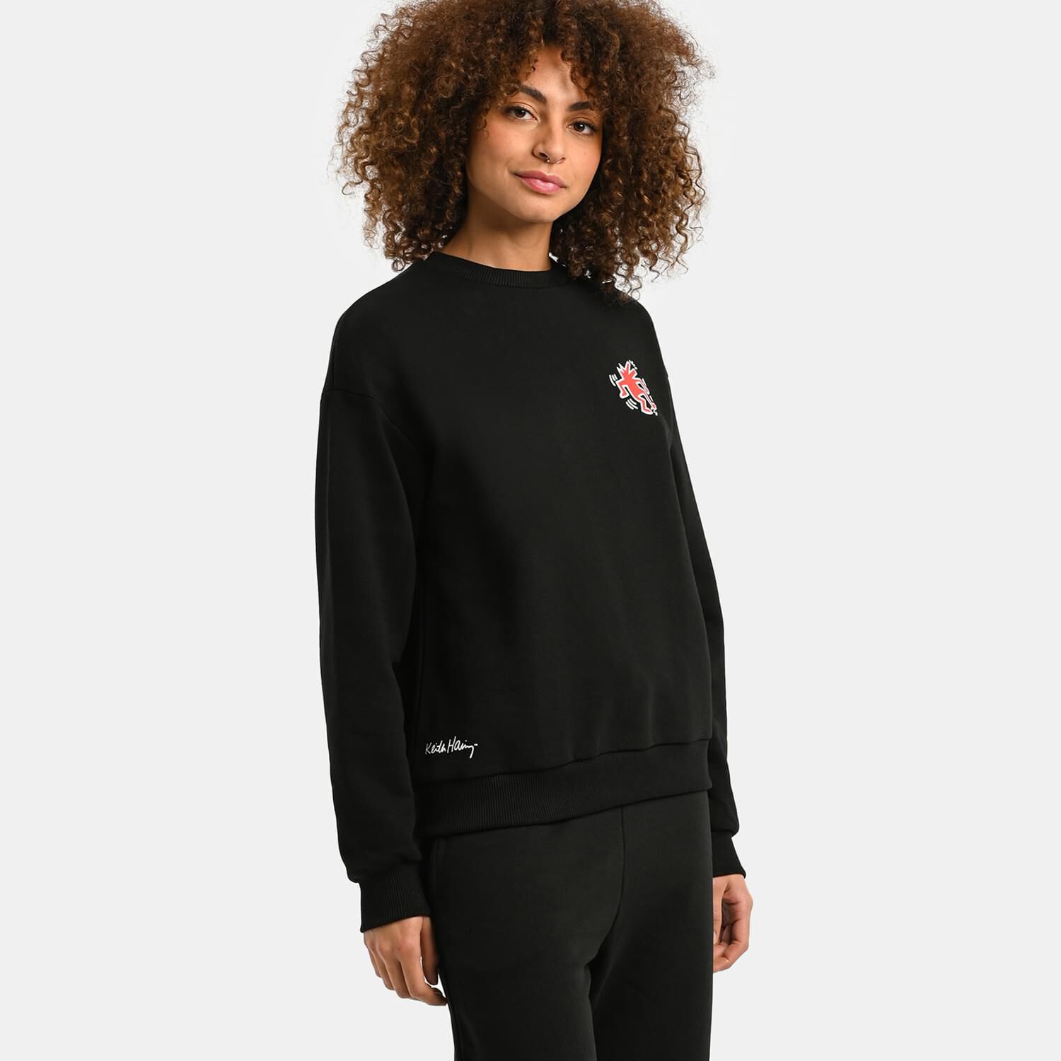 Felpa Keith Haring nera rossa e bianca AW LAB