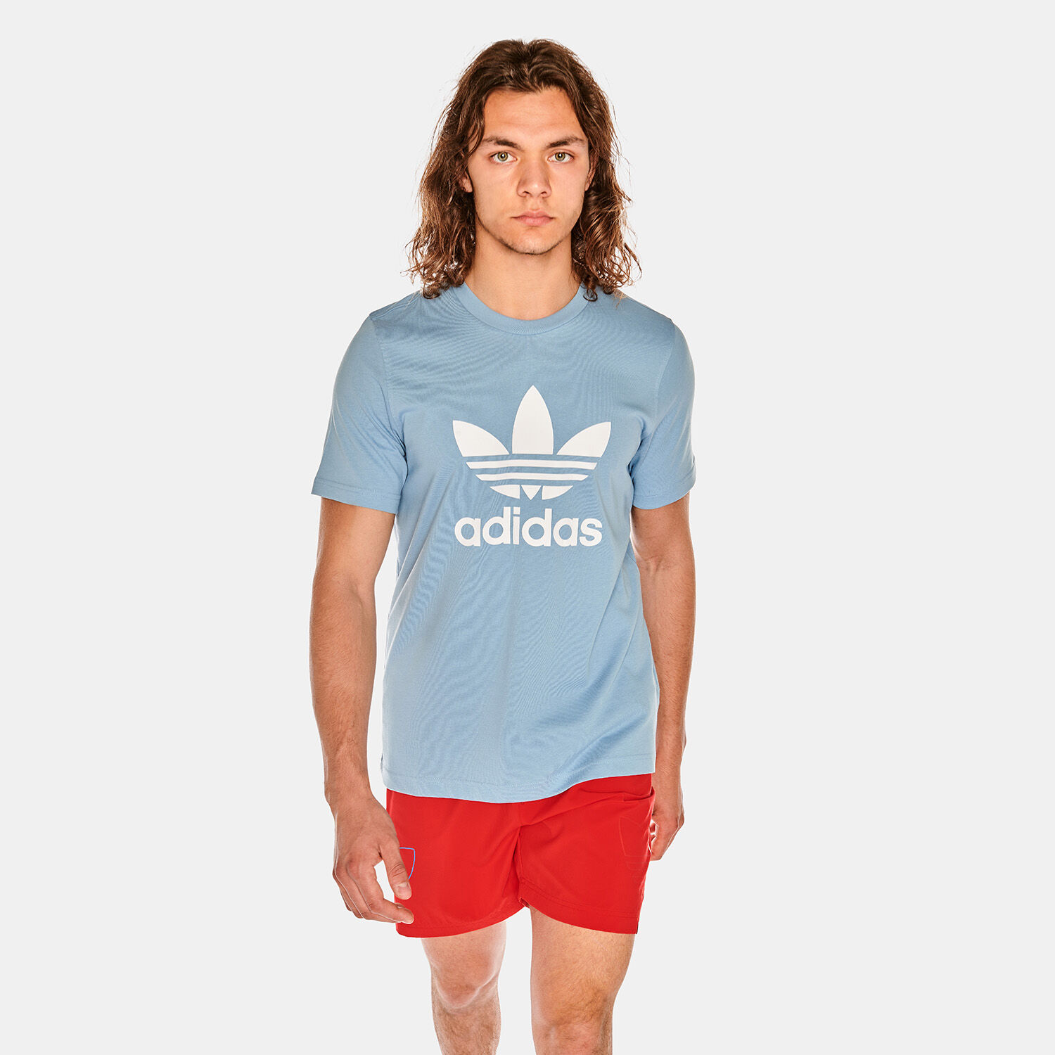 T shirt adidas Adicolor Classics Trefoil azzurra AW LAB