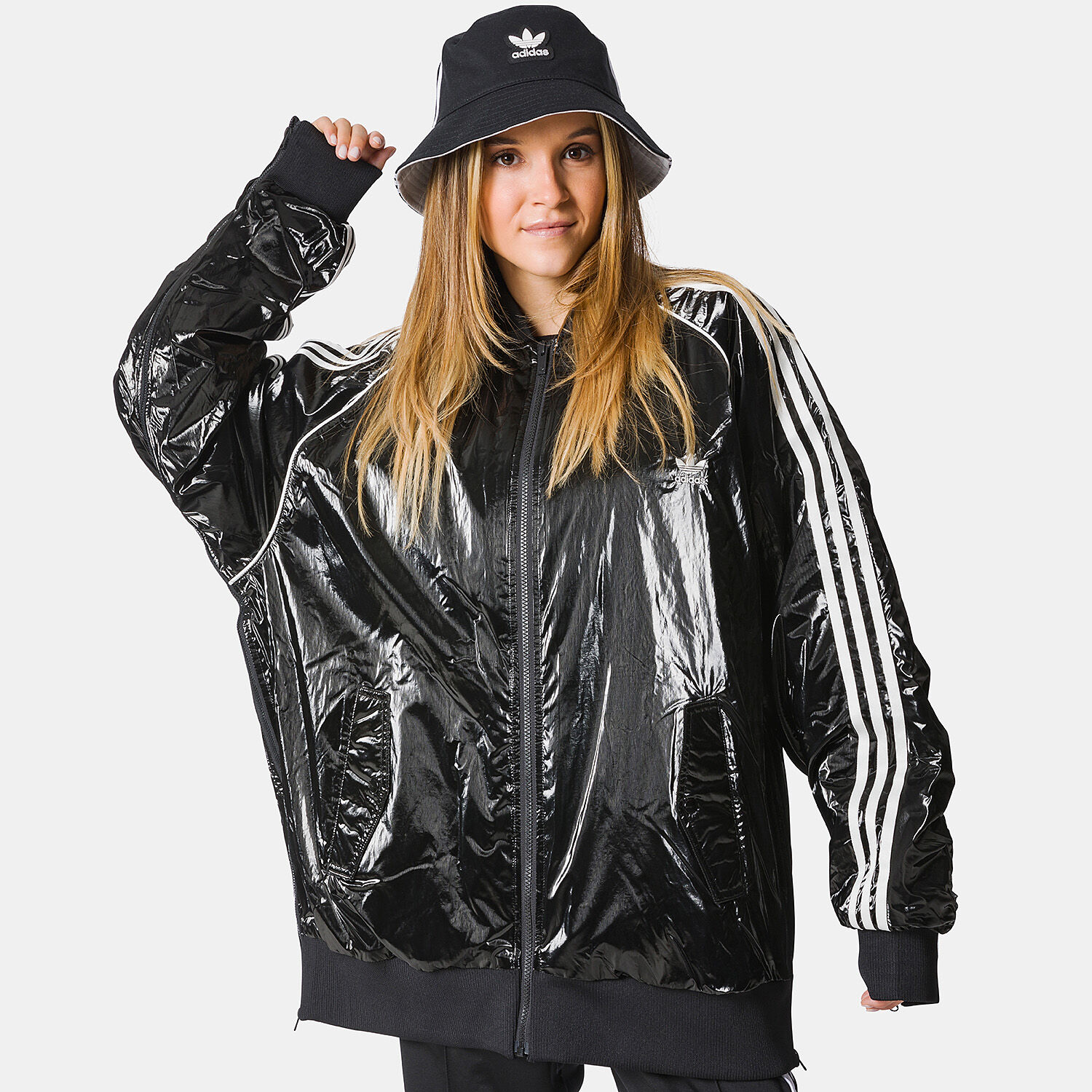 Giacca adidas nera e bianca new arrivals