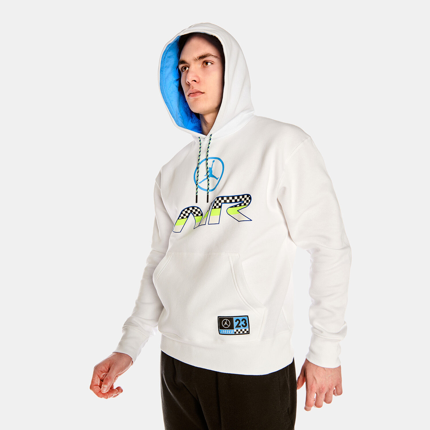 FELPA JORDAN SPORT DNA bianca e azzurra AW LAB