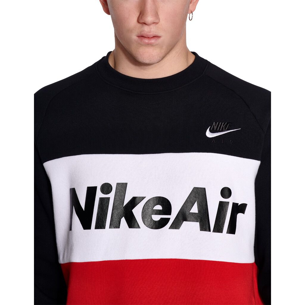 FELPA NIKE AIR nera rossa e bianca AW LAB