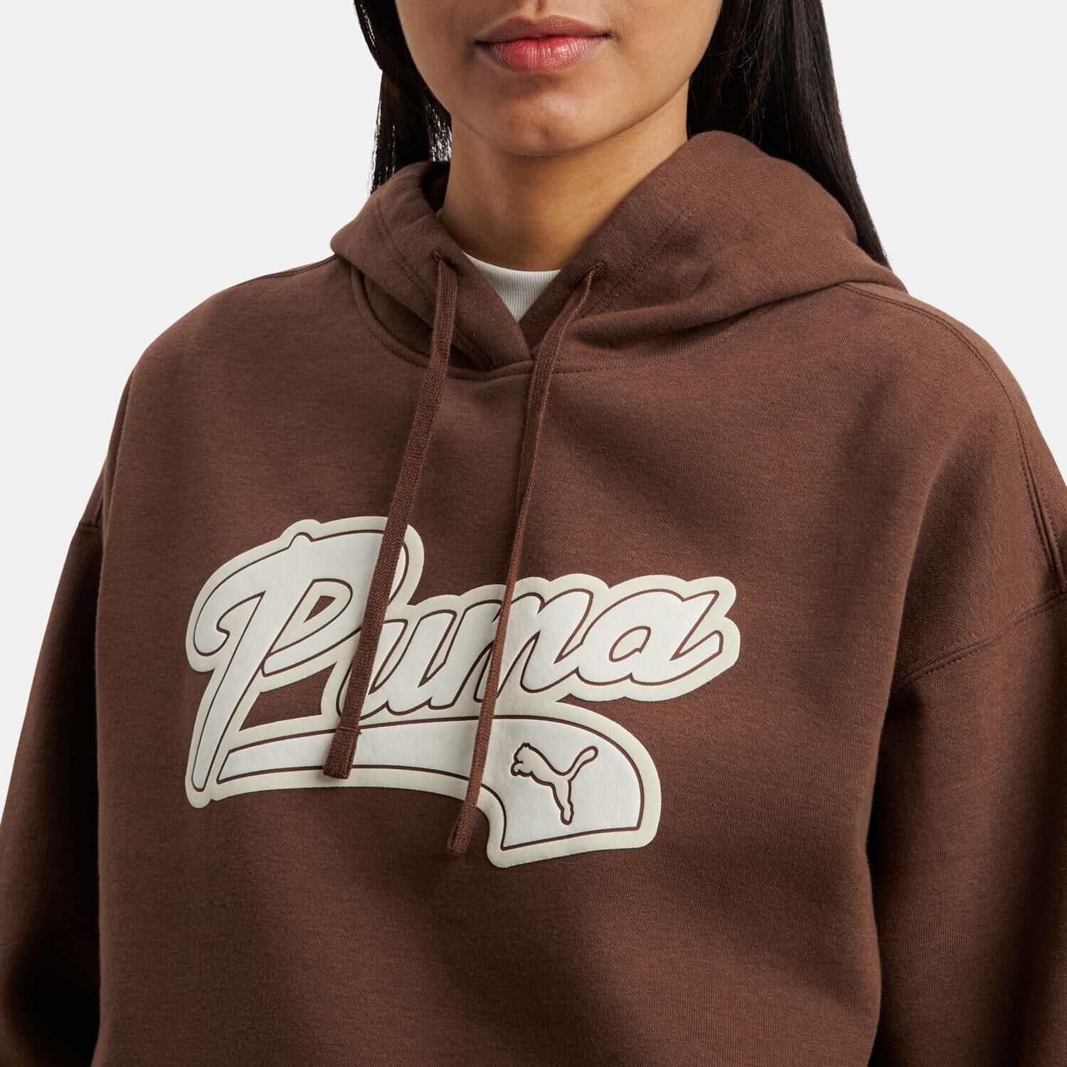 Felpa Puma Script marrone AW LAB