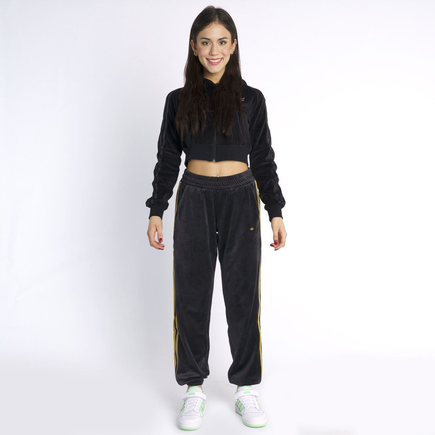 Pantaloni adidas online nero oro
