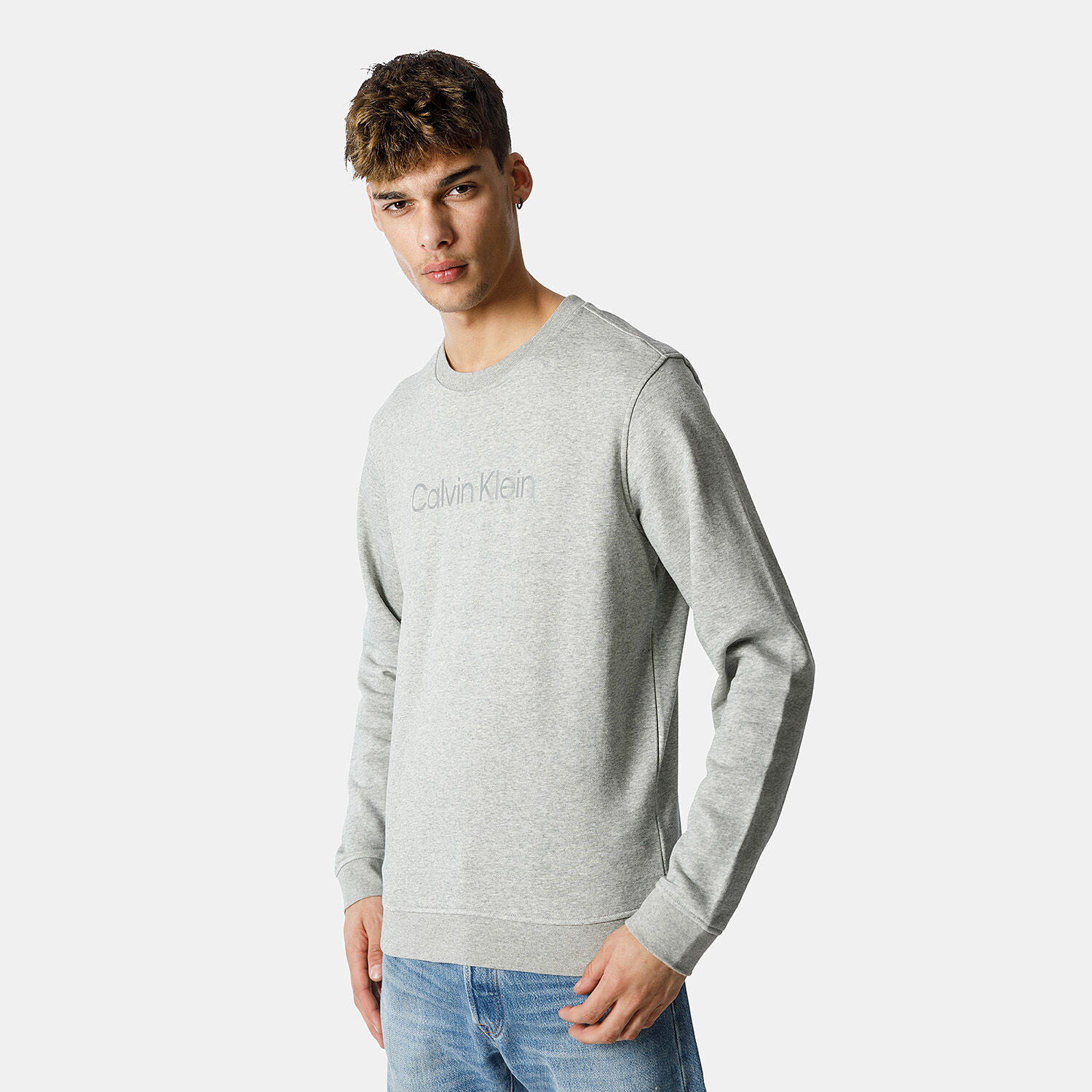 Felpa Calvin Klein Essential grigia AW LAB