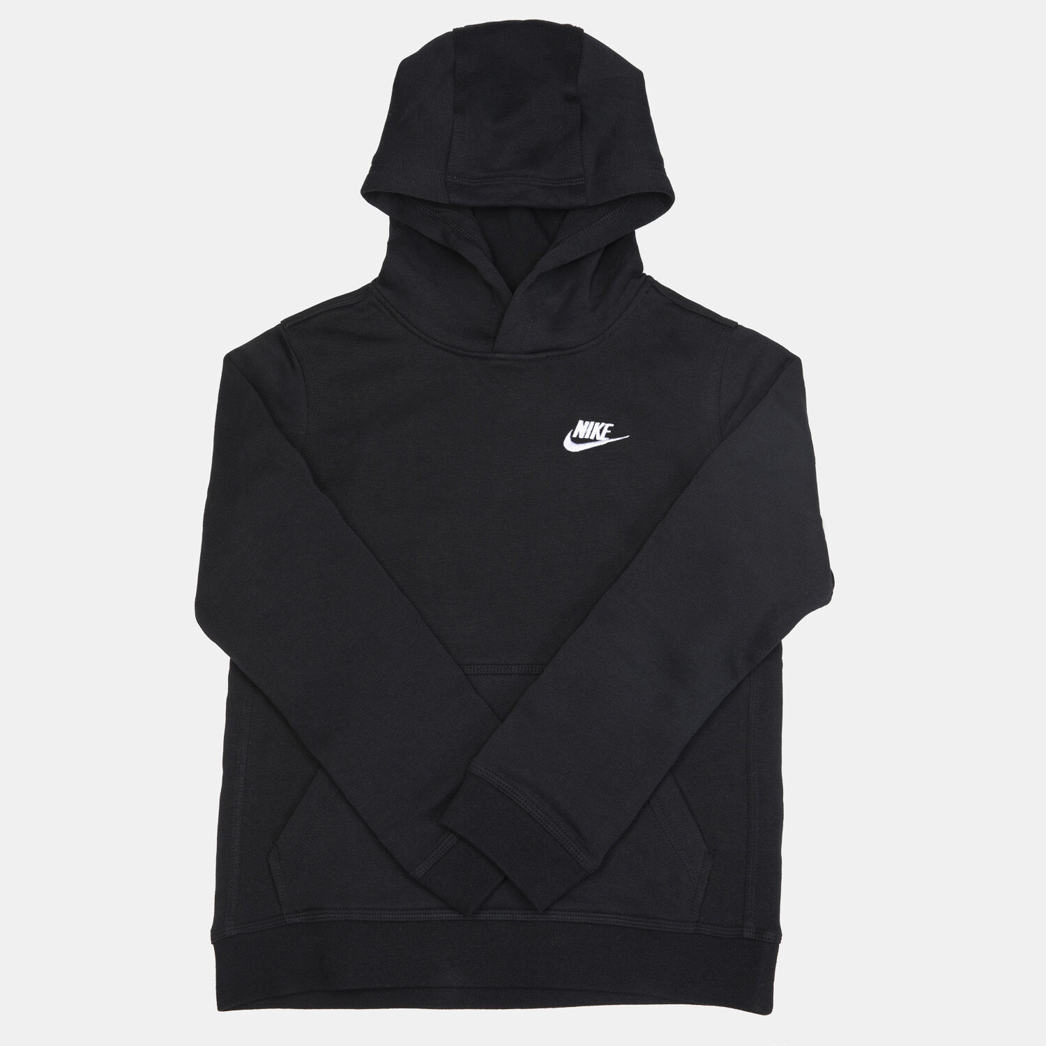 FELPA NIKE SPORTWEAR CON CAPPUCCIO NERO BIANCO RAGAZZO RAGAZZA