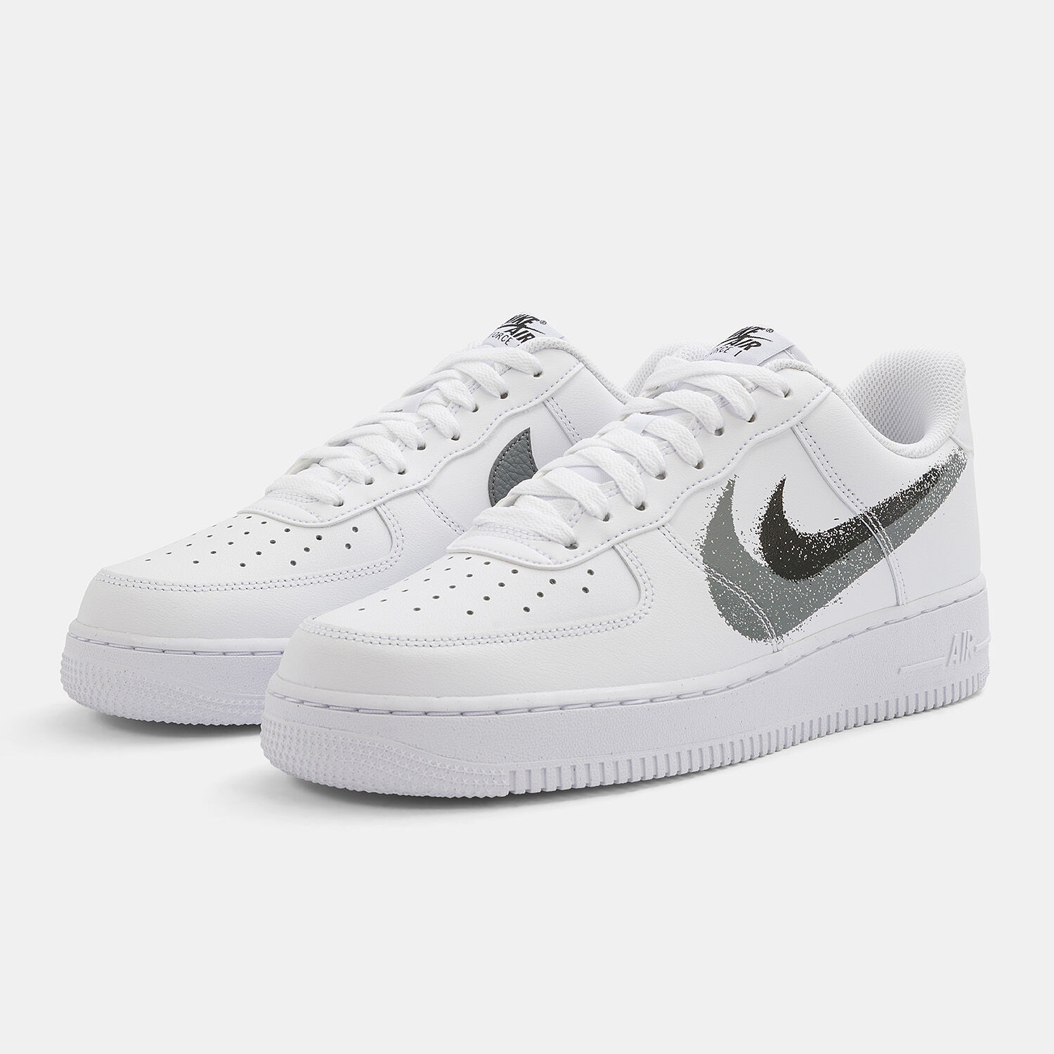 Nike Air Force 1 07 bianche grigie e nere AW LAB