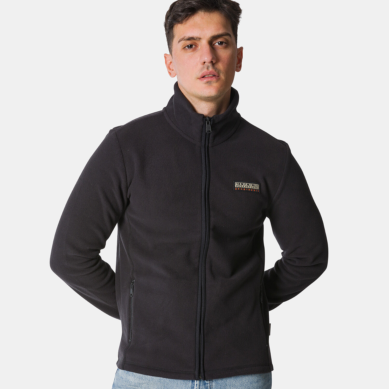 Felpa con zip Napapijri T Iaato nera AW LAB