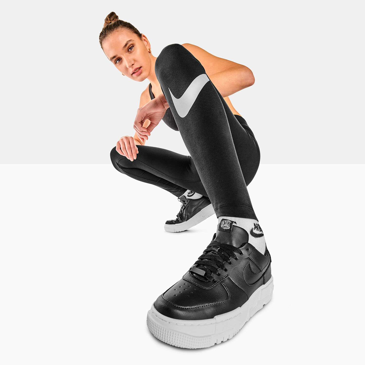 Nike air force 1 nere donna sales