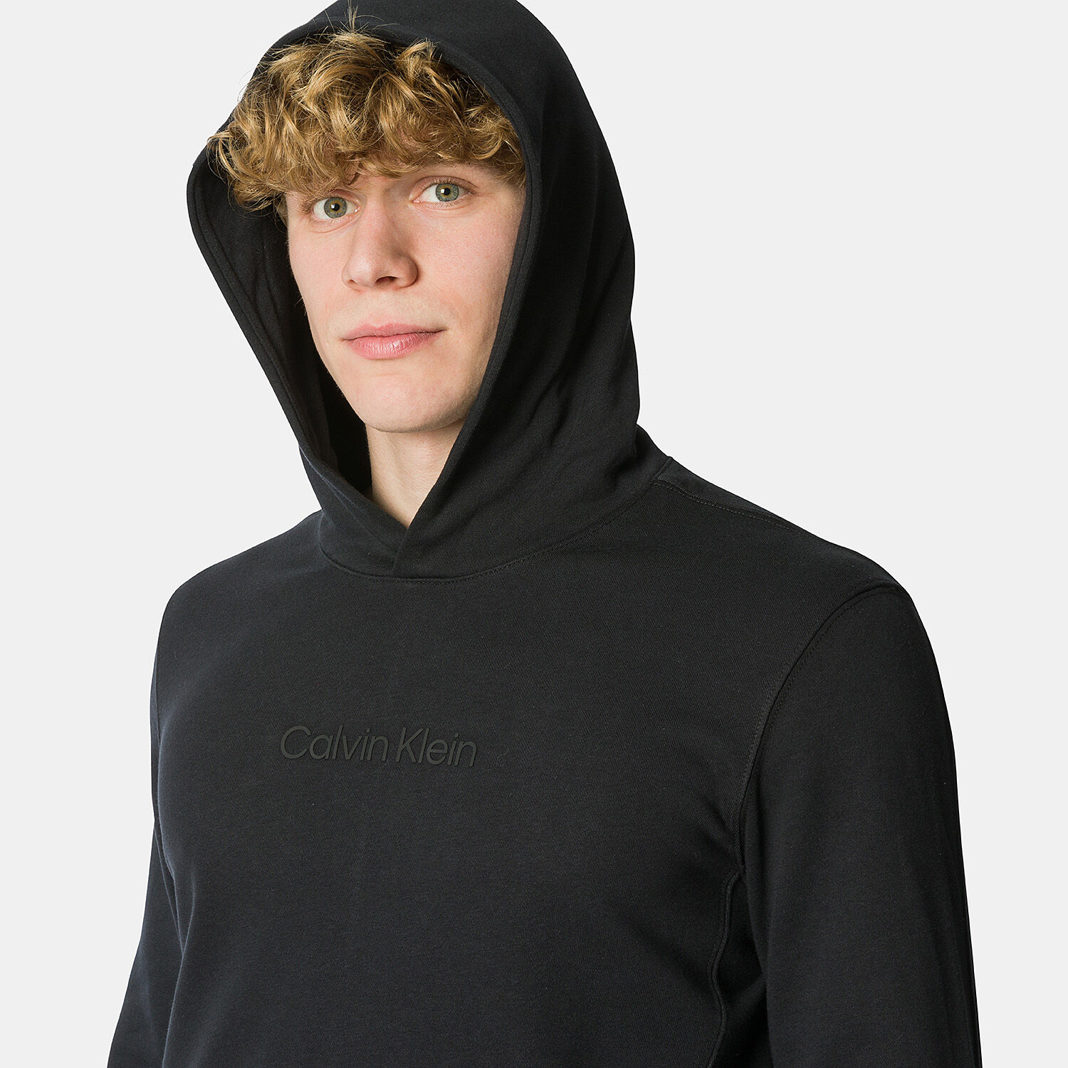Felpa Calvin Klein con cappuccio nera AW LAB